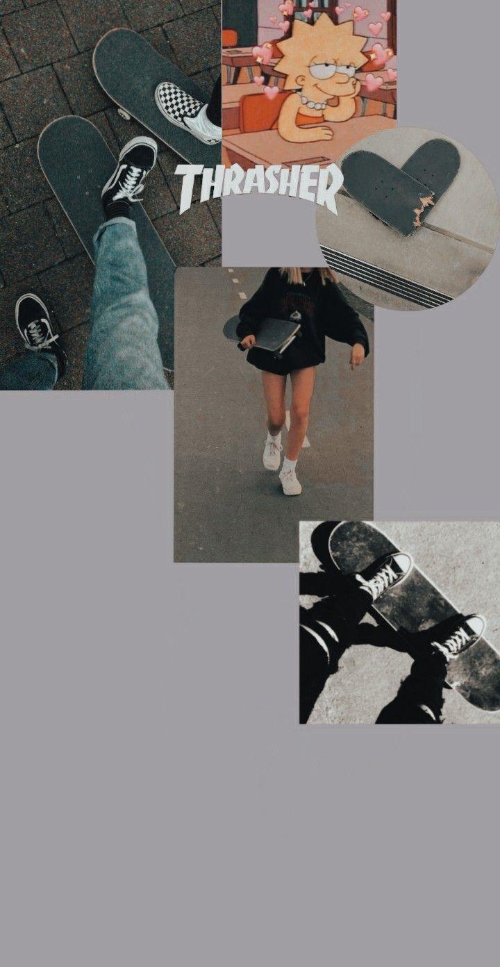 720x1392 Skater girl Aesthetic wallpaper. Skater background, Skater wallpaper, Skater girl wallpaper