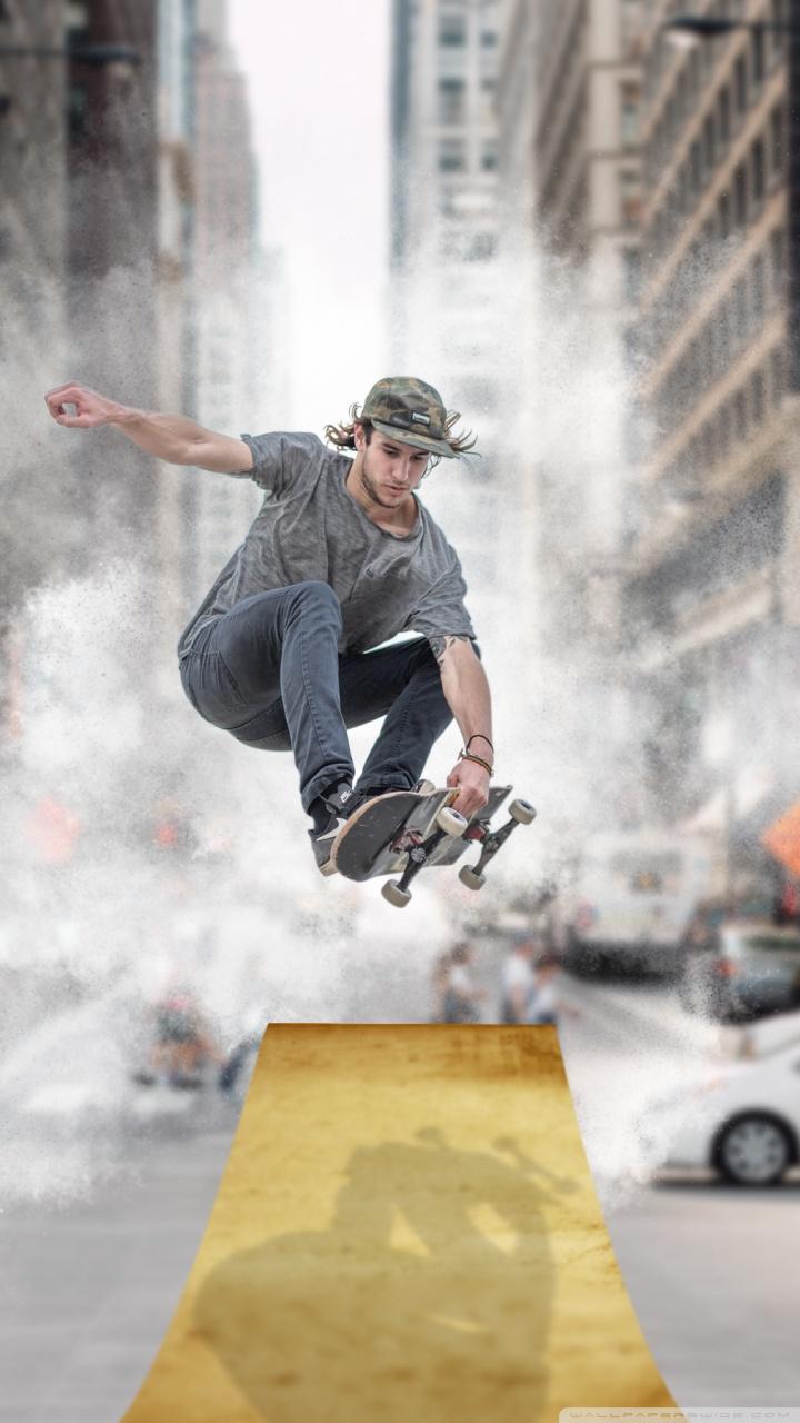 720x1280 Skateboarding Young Boy Ultra HD Desktop Background Wallpaper for 4K UHD TV : Tablet
