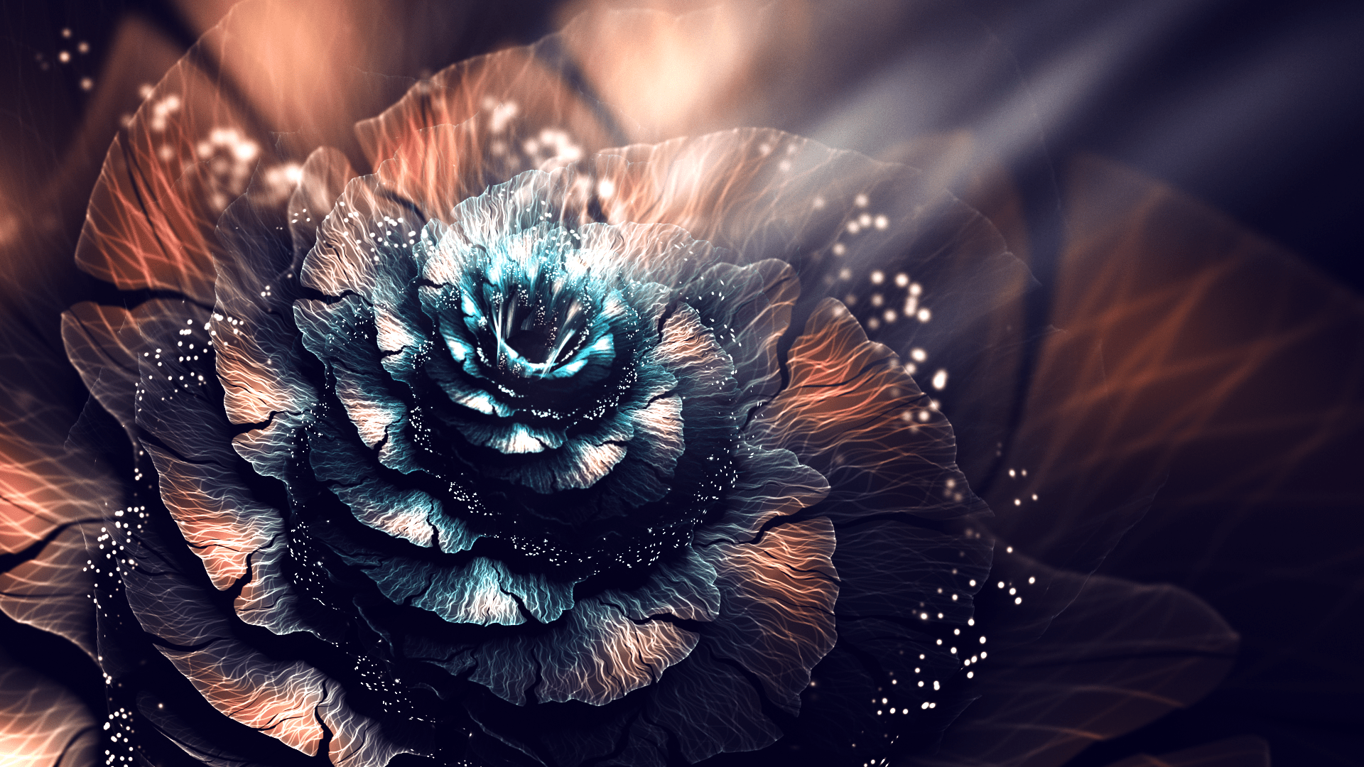1920x1080 D, #fractal flowers, #digital art, #abstract, #fractal, wallpaper. Mocah HD Wallpaper
