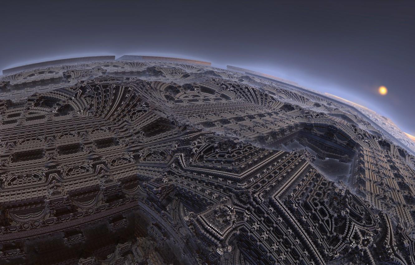 1332x850 Wallpaper style, fiction, design, platform, decor, 3D fractal image for desktop, section рендеринг