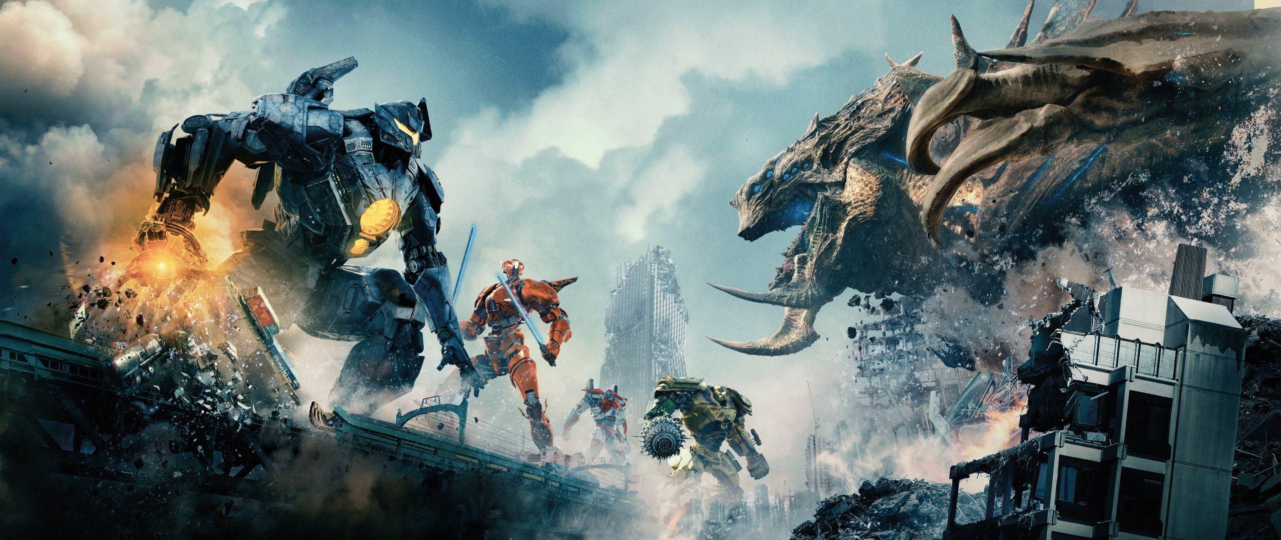 2560x1080 Creature Vs Robots Pacific Rim Uprising 2560x1080 Resolution Wallpaper, HD Movies 4K Wallpaper, Image, Photo and Background