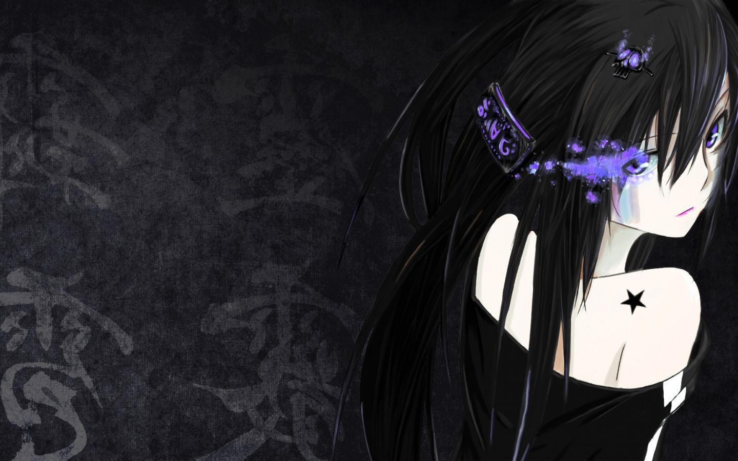 1440x900 Dark Anime Girl Widescreen Wallpaper 21589