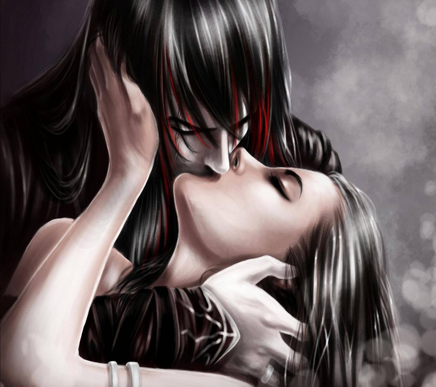 1440x1280 31++ Dark Anime Couple Wallpaper