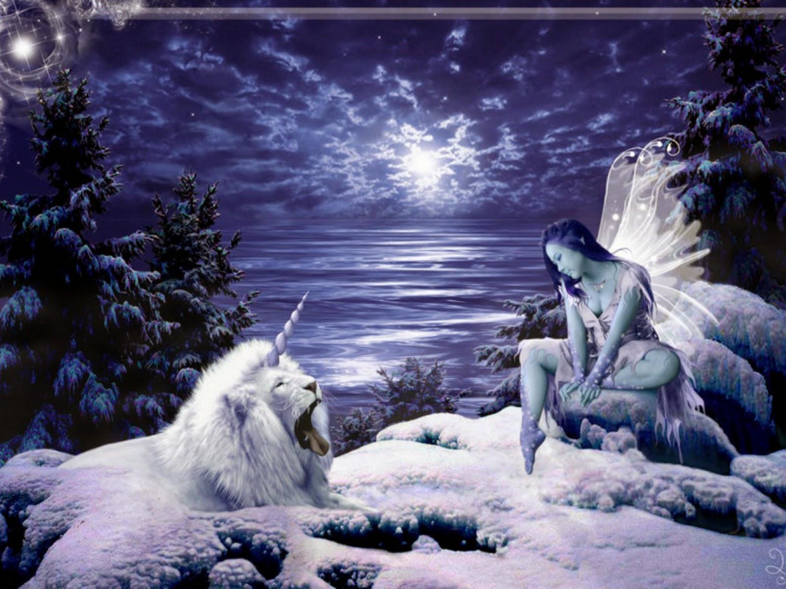1600x1200 WallpaperXplore. Free HD Desktop Wallpaper: Mythical Lion and Fairy Wallpaper