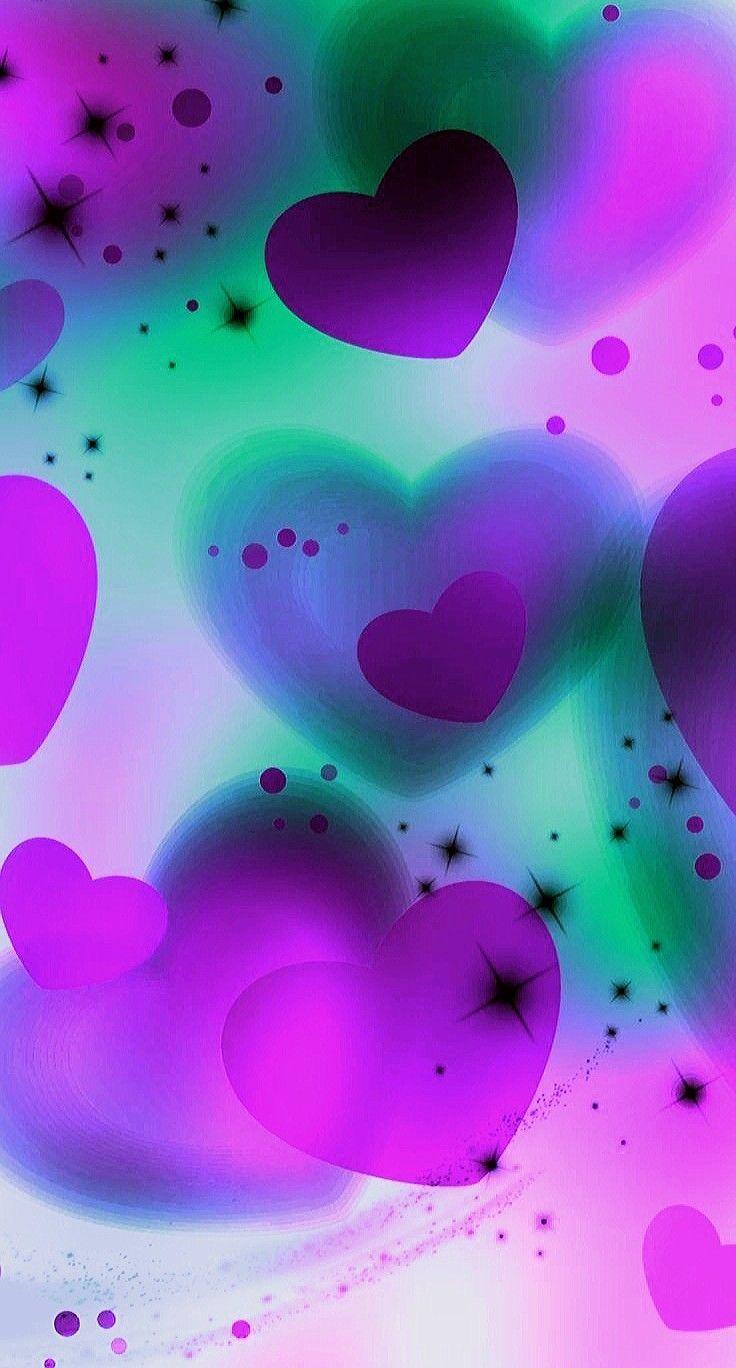 736x1368 Pretty Heart Background