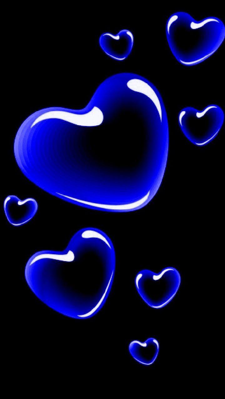 720x1279 Black and Blue Heart Wallpaper, HD Black and Blue Heart Background