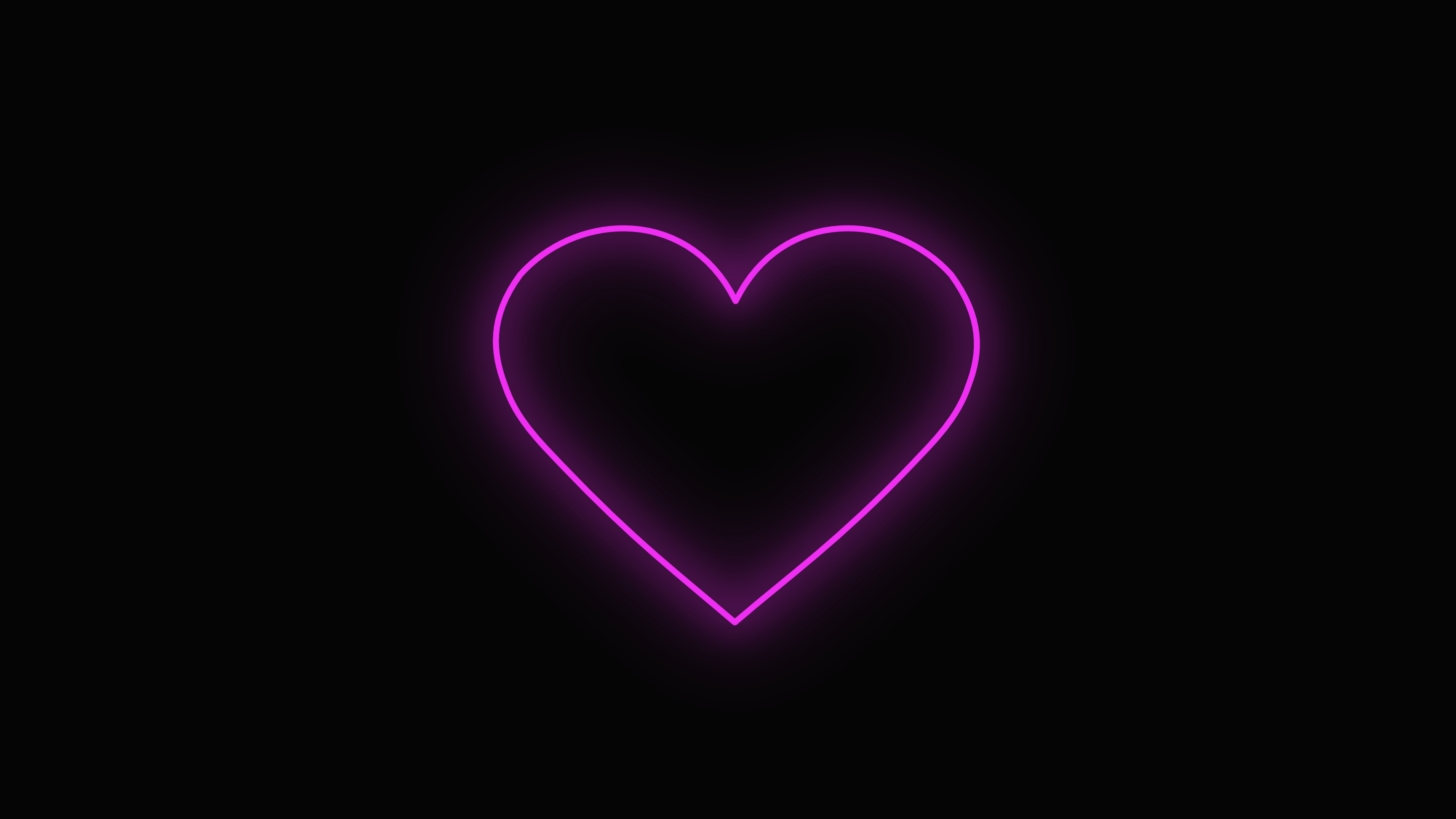 3200x1800 Bright Neon Heart Wallpaper, HD Bright Neon Heart Background on WallpaperBat