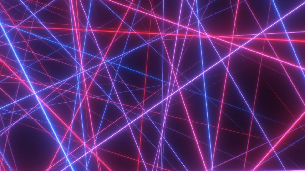 1280x720 Sci Fi Futuristic Neon Laser Beam Tubes Flicker Flash Red Blue Light 4K 60fps Wallpaper Background