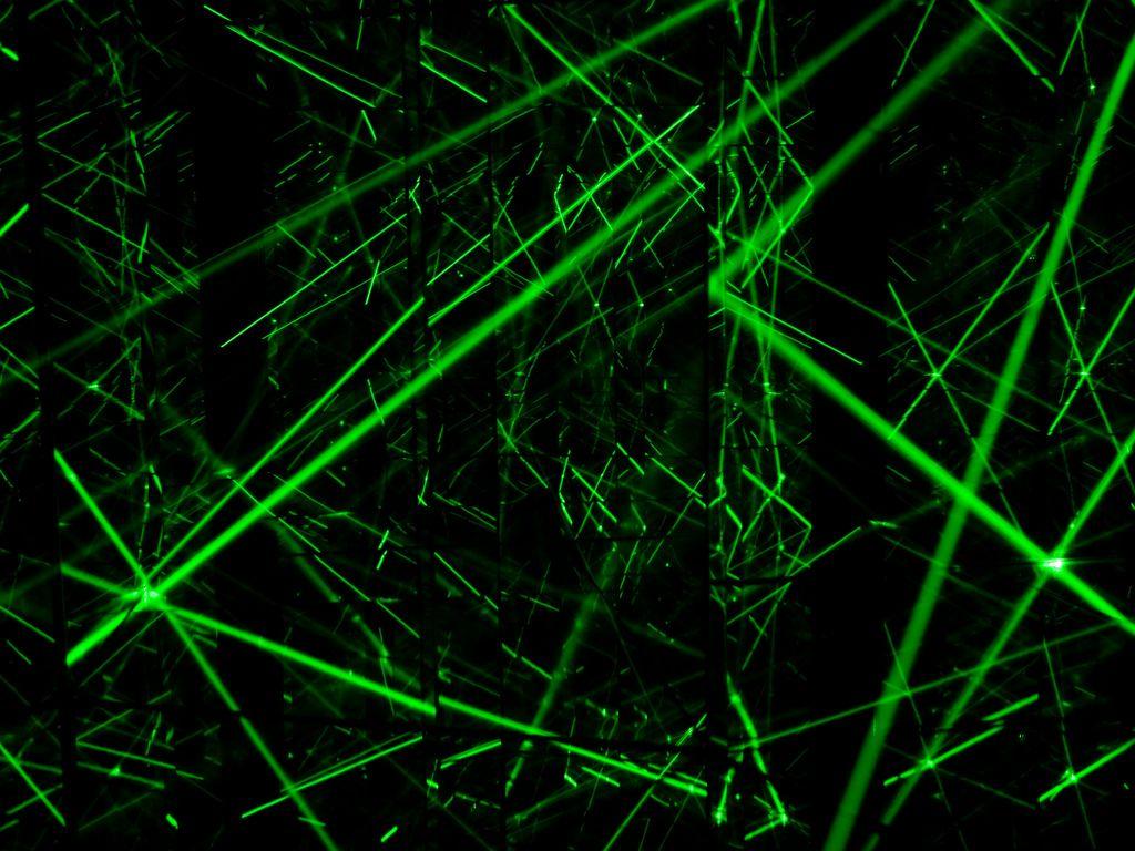 1024x768 Lasers in mirror hexagon. Green laser, Hexagon, Green theme