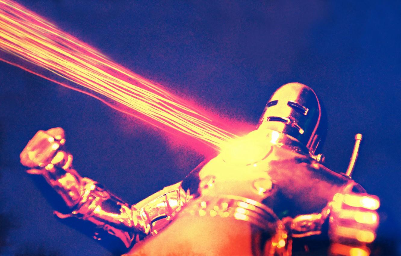 1332x850 Wallpaper anger, toys, Iron Man, Marvel, the laser beam, Golden Armor, Mark II Suit image for desktop, section фильмы