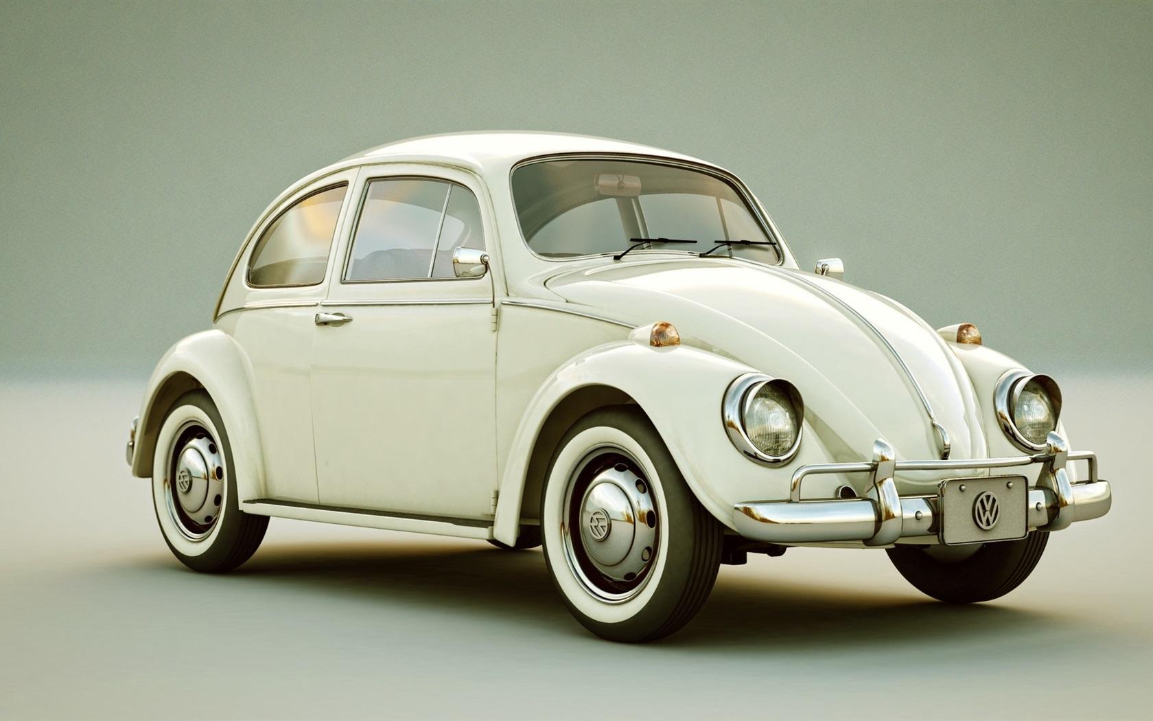 1680x1050 Wallpaper Volkswagen Beetle, white classic car 1920x1080 Full HD 2K Picture, Image