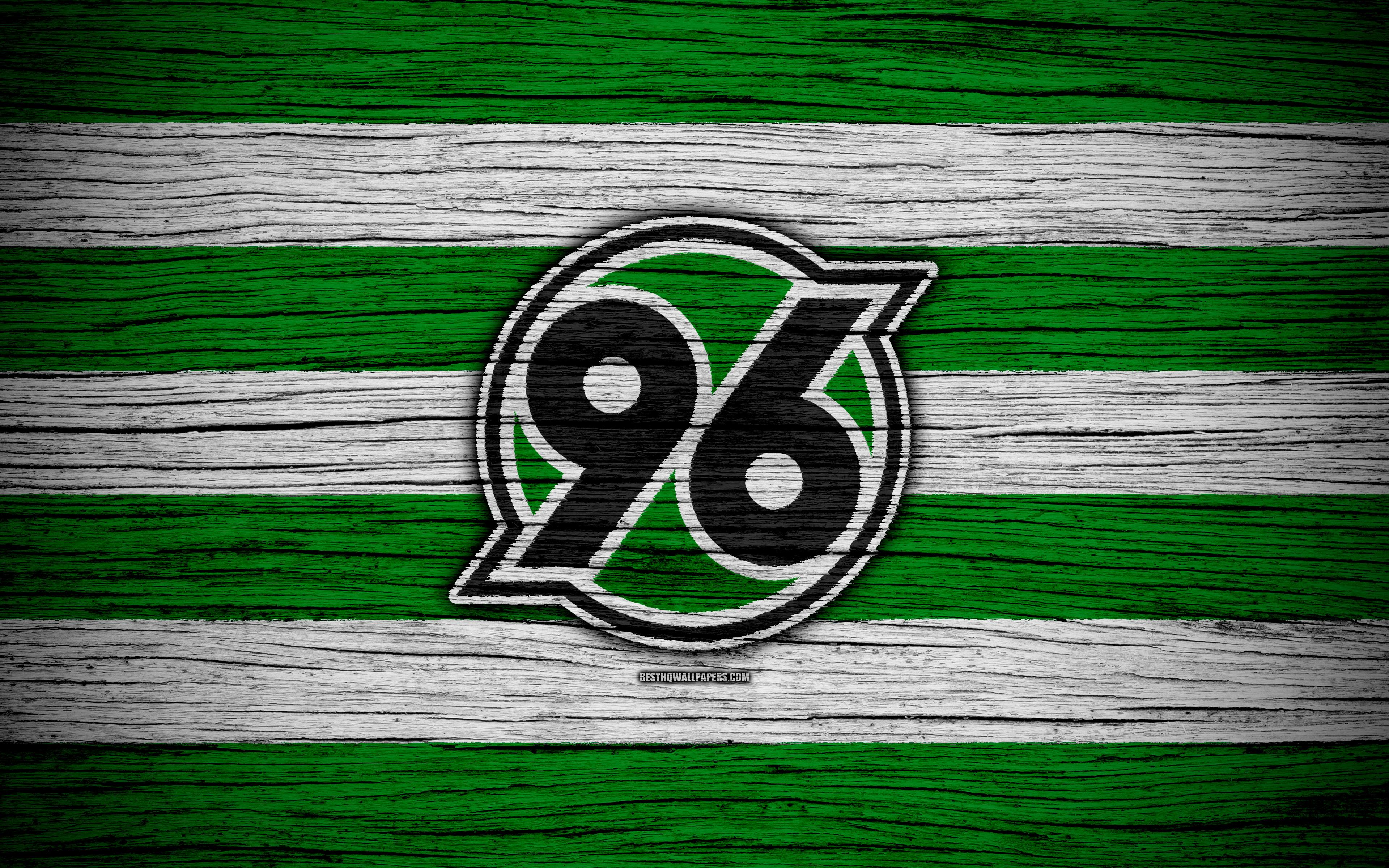 3840x2400 Download wallpaper Hannover 4k, Bundesliga, logo, Germany, wooden texture, FC Hannover soccer, football, Hannover 96 FC for desktop with resolution 3840x2400. High Quality HD picture wallpaper