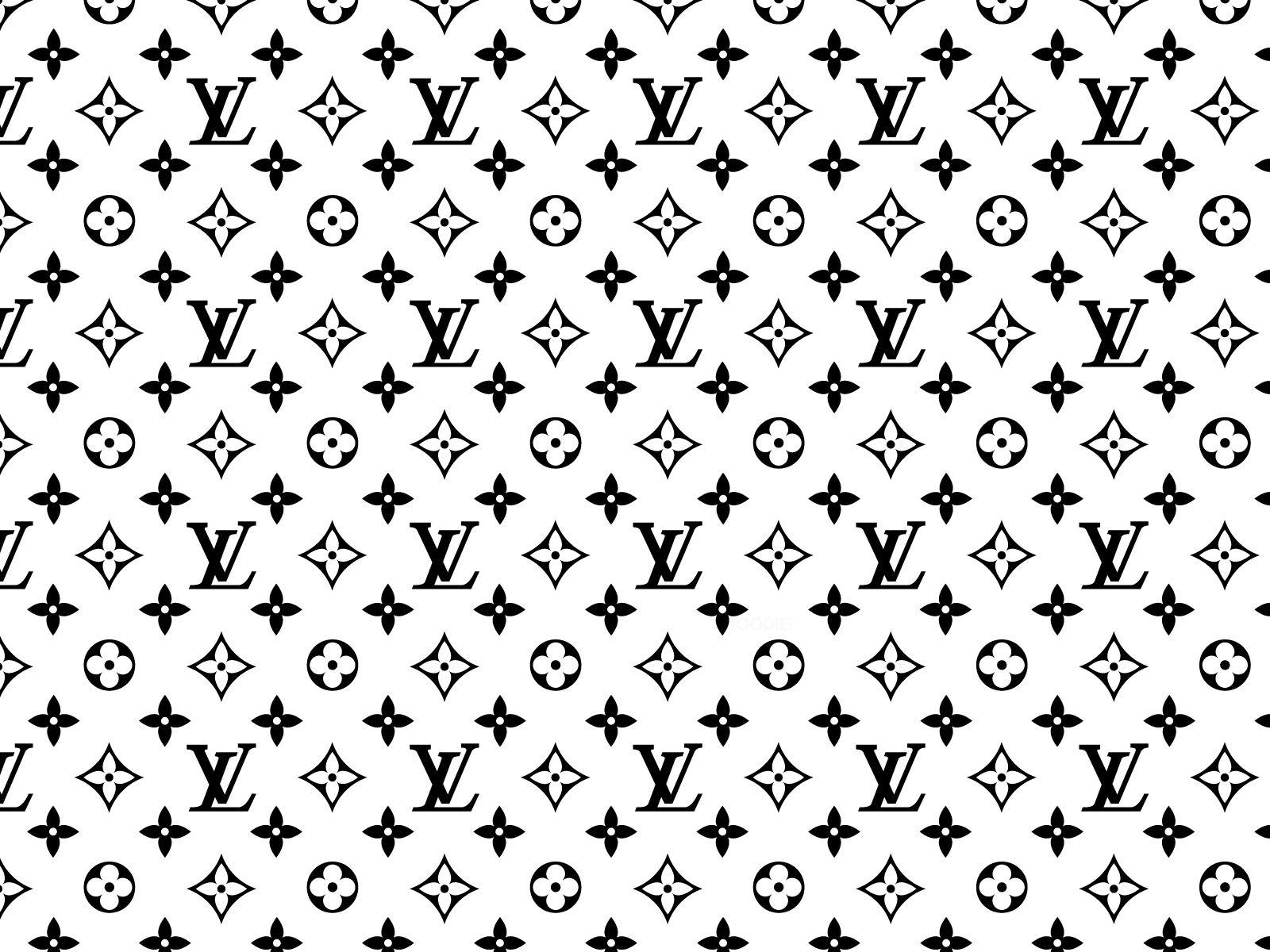 1600x1200 White Wallpaper Louis Vuitton Pattern