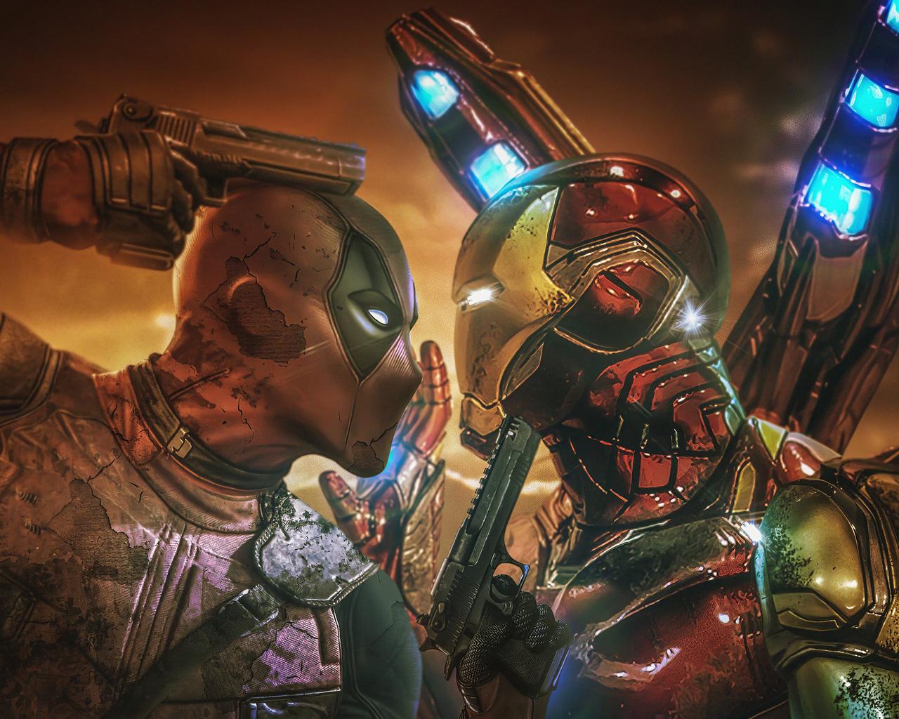 1280x1024 Deadpool Vs Iron Man 4k 1280x1024 Resolution HD 4k Wallpaper, Image, Background, Photo and Picture
