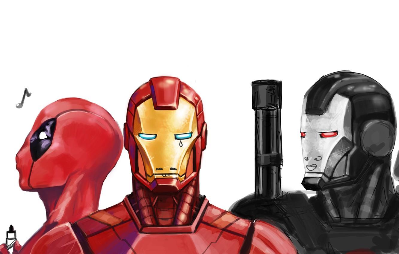 1332x850 Wallpaper Iron Man, Deadpool, Marvel, Deadpool, Wade Wilson image for desktop, section фантастика