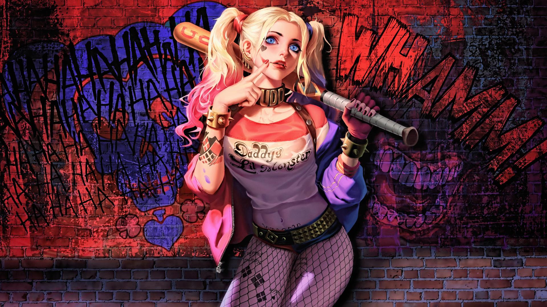 1920x1080 Harley Quinn Comic Wallpaper