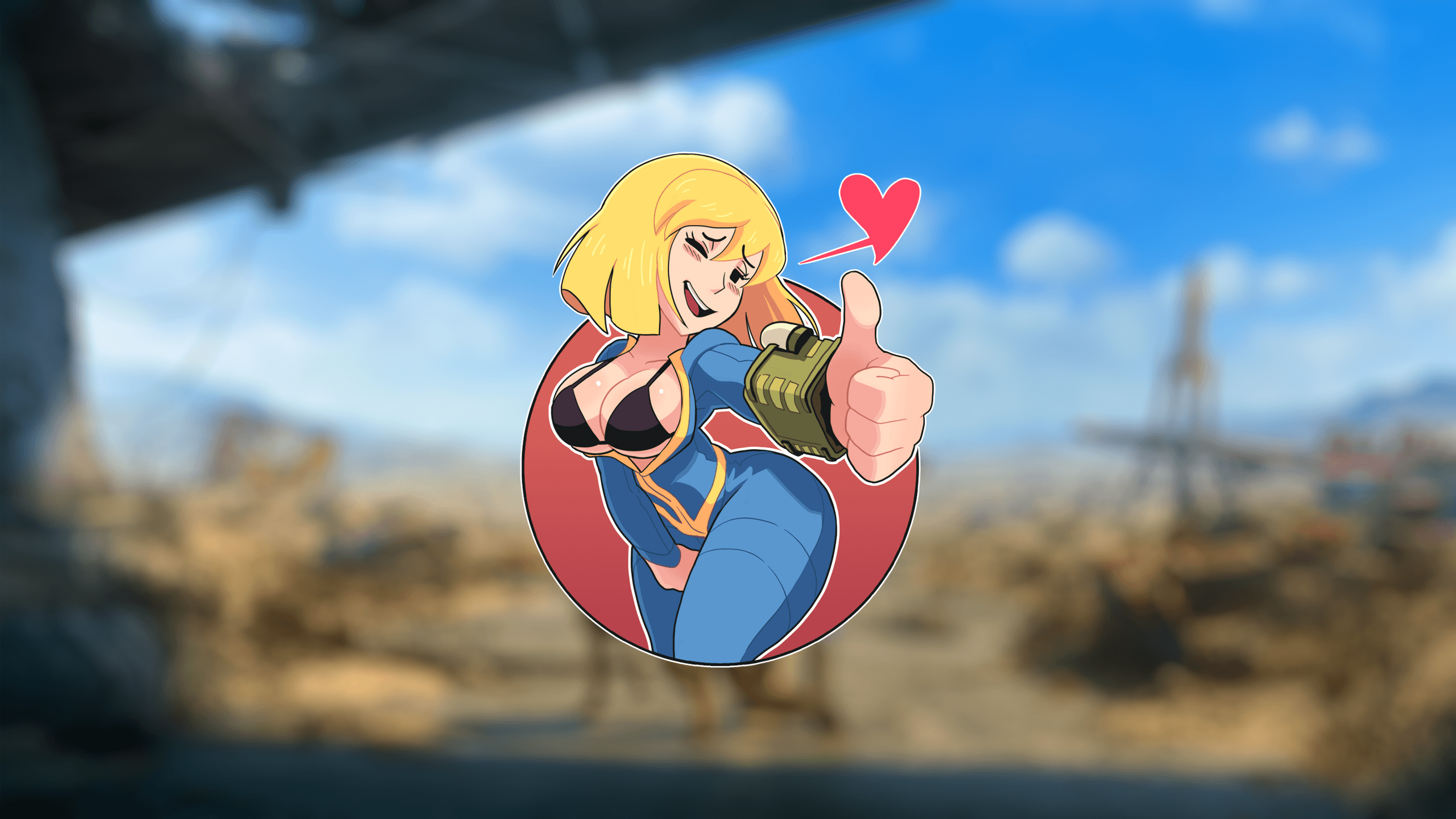 2560x1440 Fallout Vaporwave Wallpaper