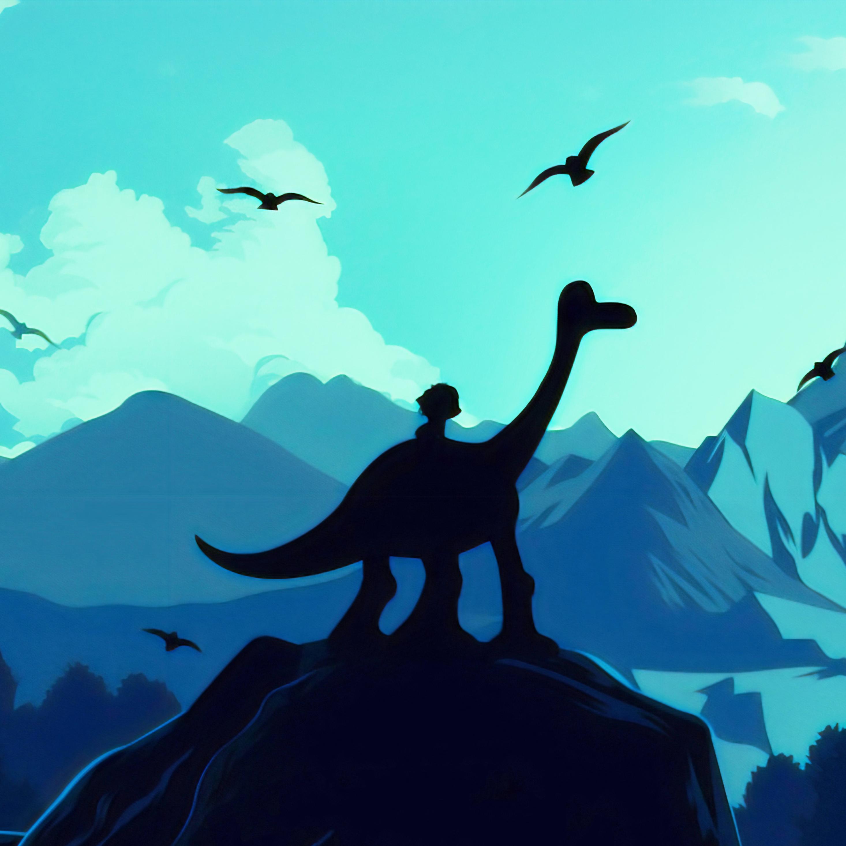 2932x2932 The Good Dinosaur Illustration iPad Pro Retina Display HD 4k Wallpaper, Image, Background, Photo and Picture