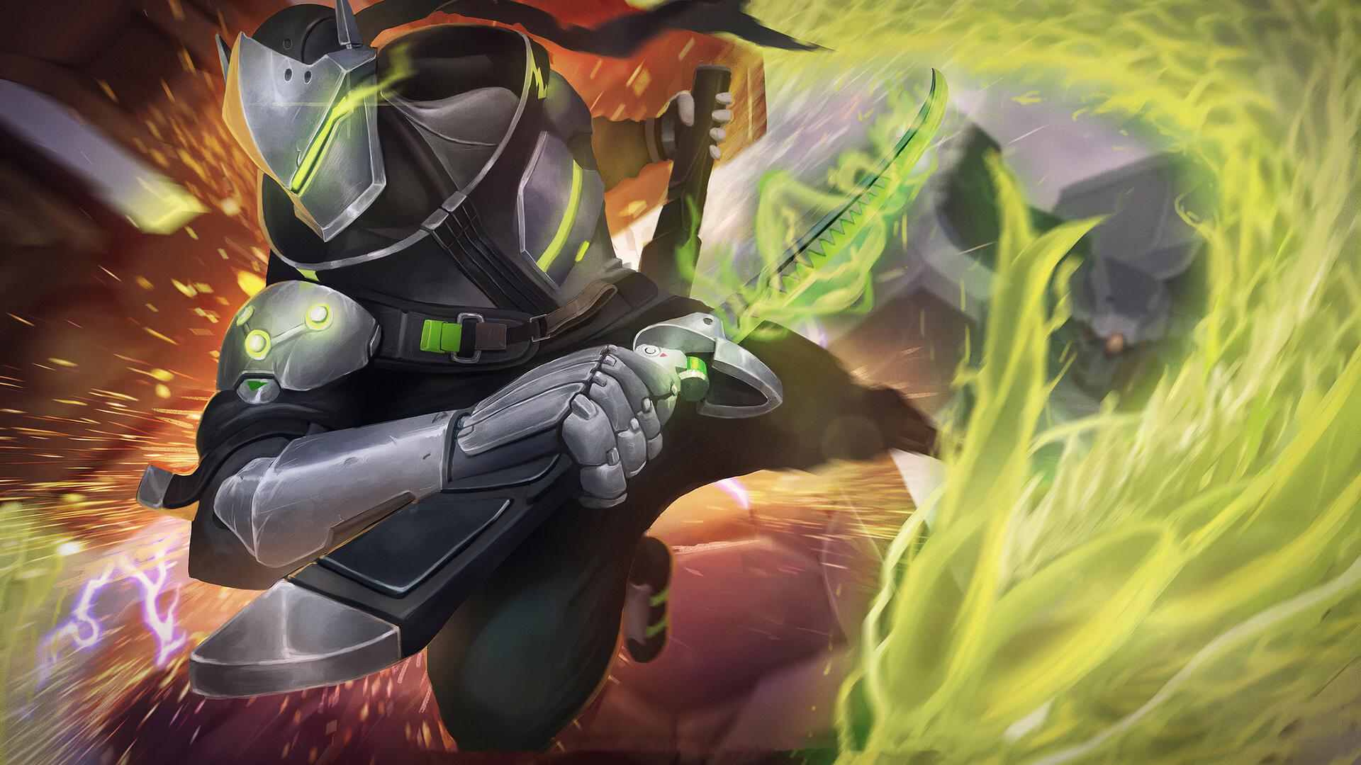 1920x1080 Overwatch 2 Genji Wallpaper 4k