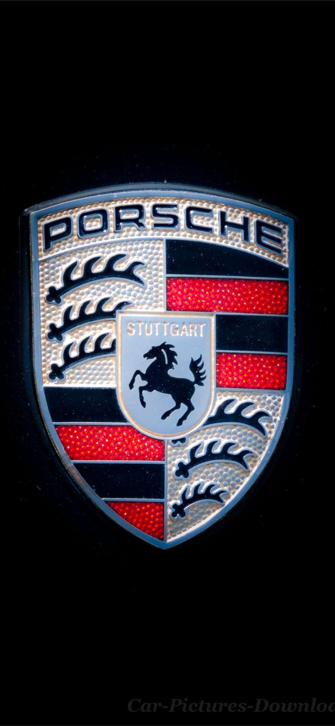 1125x2436 porsche logo iPhone Wallpaper Free Download