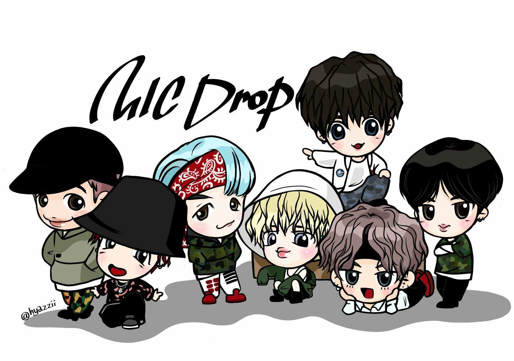 1664x1168 BTS Anime Wallpaper