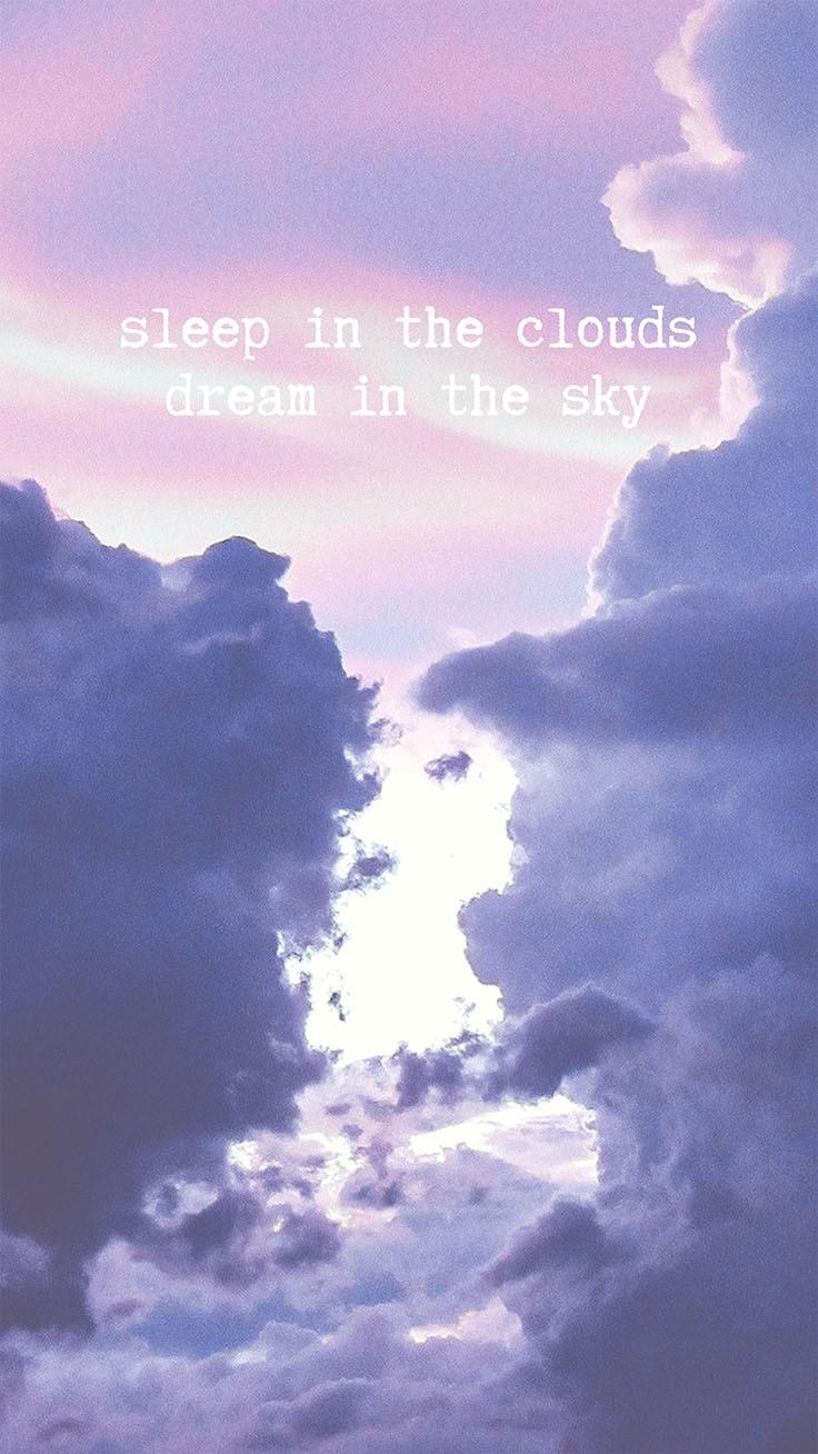 736x1308 Cloudy Pastel mobile Wallpaper For Daydreamers.