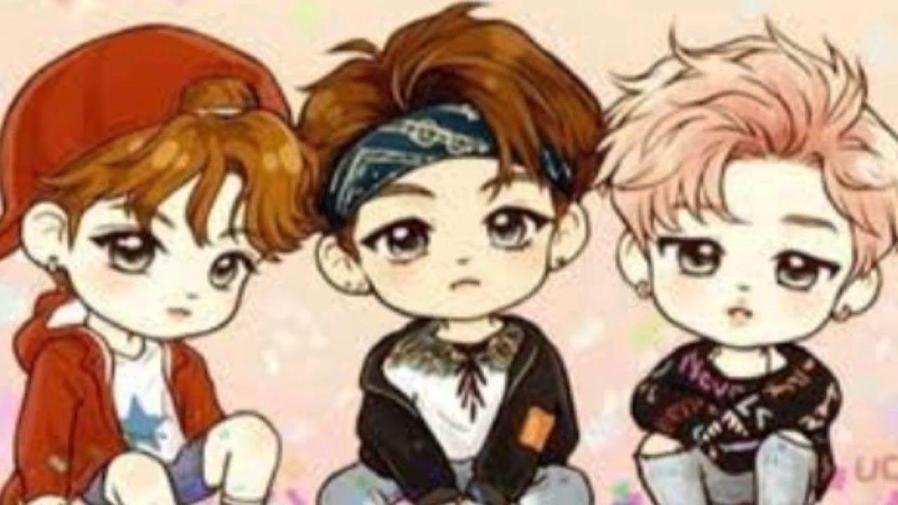 1280x720 BTS Chibi Wallpaper
