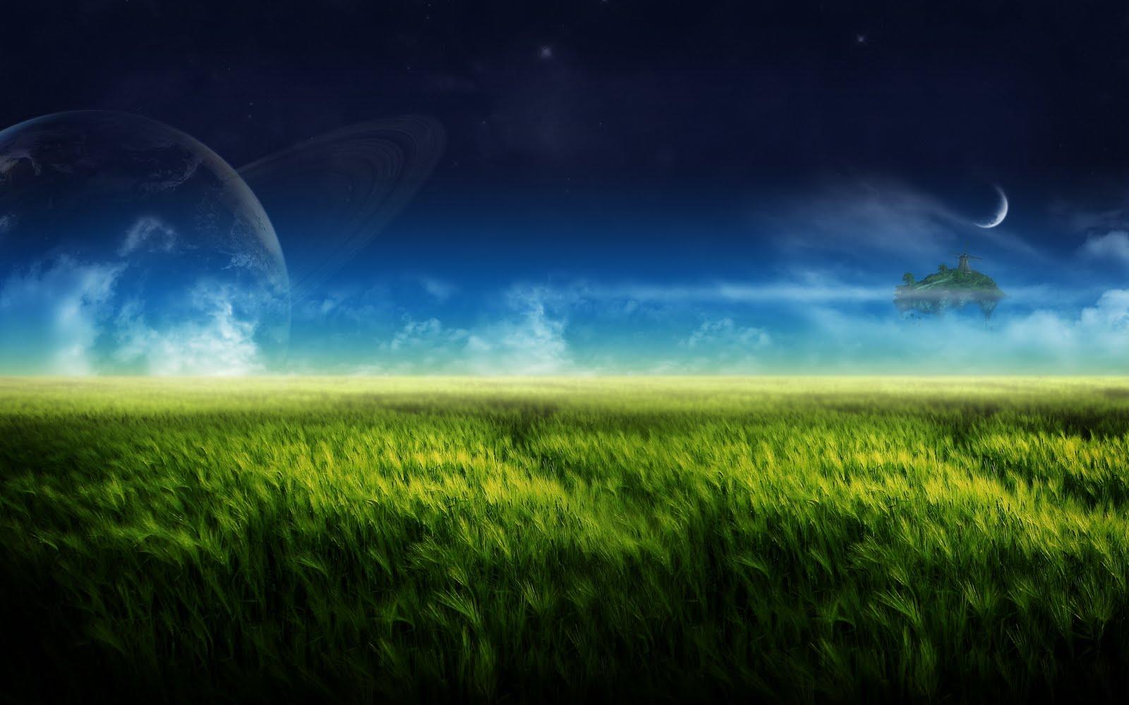 1600x1000 Scenery Background: Dream Landscape Moon Scenery Wallpaper