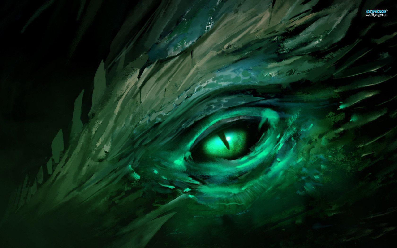 1680x1050 Green Dragon Wallpaper
