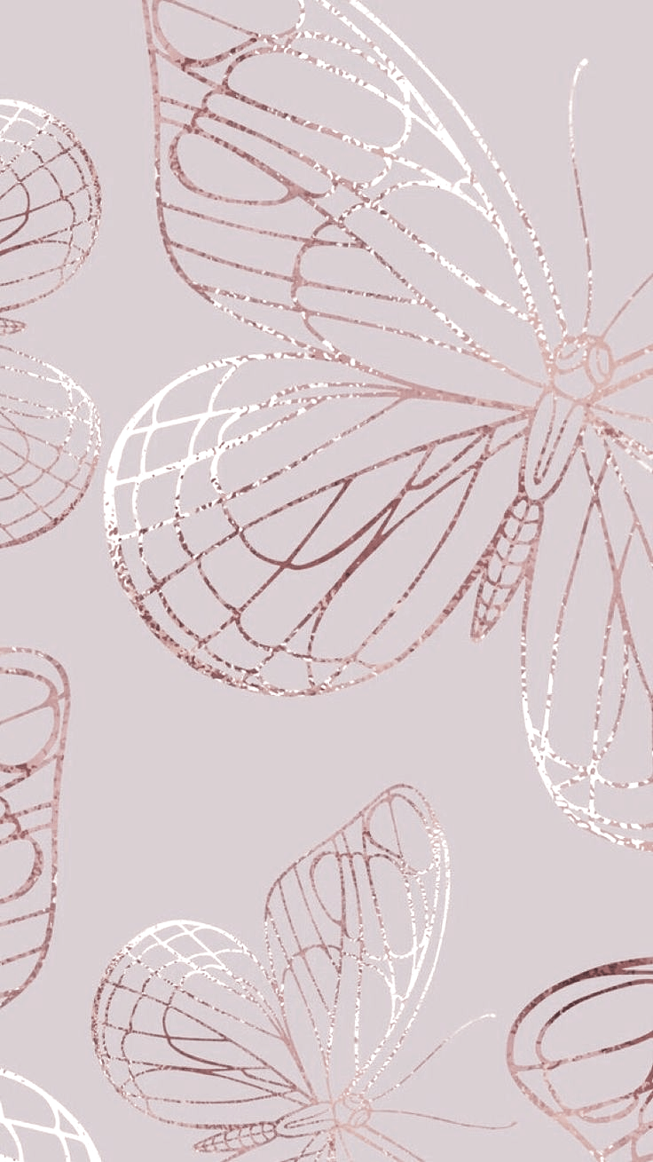 736x1309 iPhone Rose Gold Aesthetic Tumblr iPhone Rose Gold Butterfly Wallpaper. Gold wallpaper iphone, Rose gold wallpaper iphone, Rose gold wallpaper