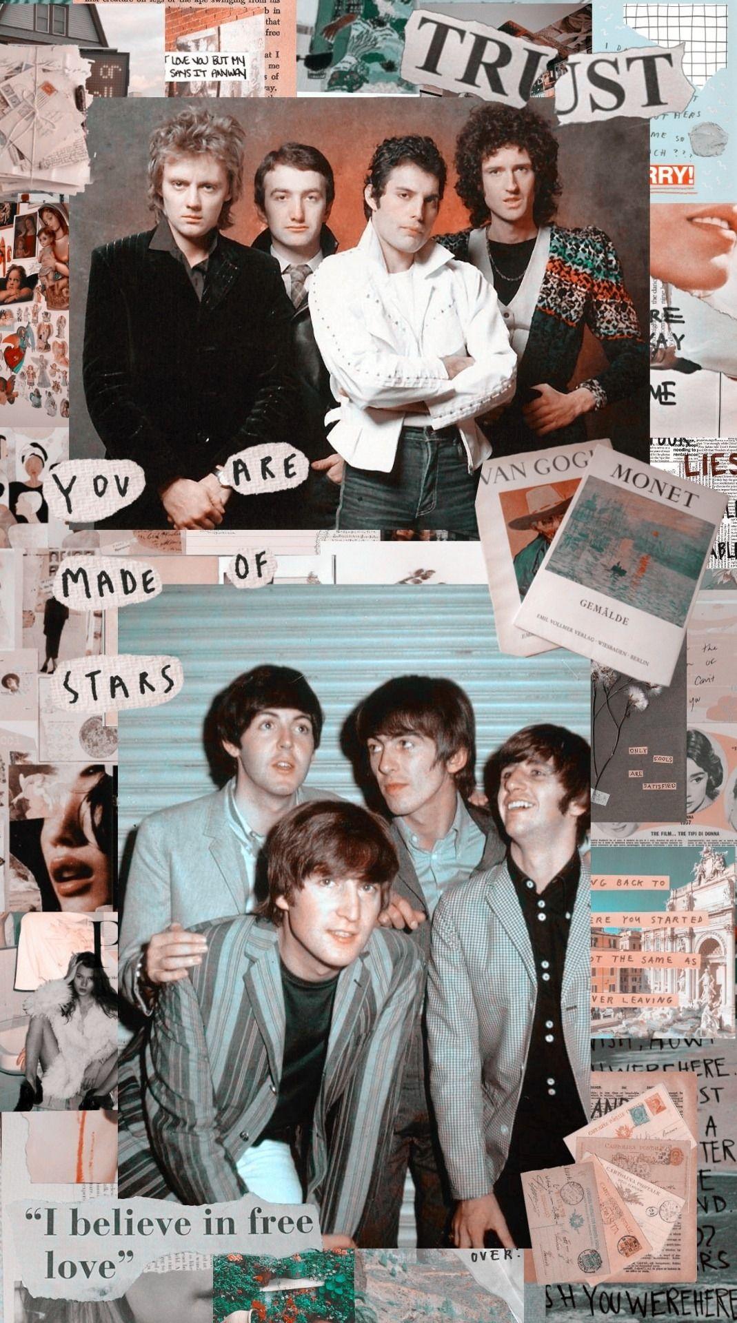 1069x1920 Queen and The Beatles wallpaper. Beatles wallpaper, The beatles, Beatles love