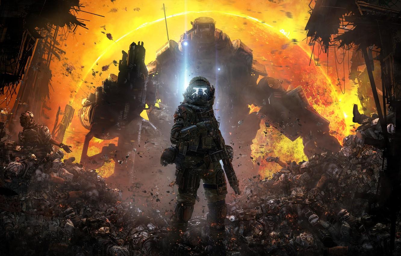 1332x850 Wallpaper the sun, ash, weapons, soldiers, Fur, pilot, corpses, fighters, Electronic Arts, Atlas, Titan, Atlas, Respawn Entertainment, TitanFall, Bluepoint Games image for desktop, section игры