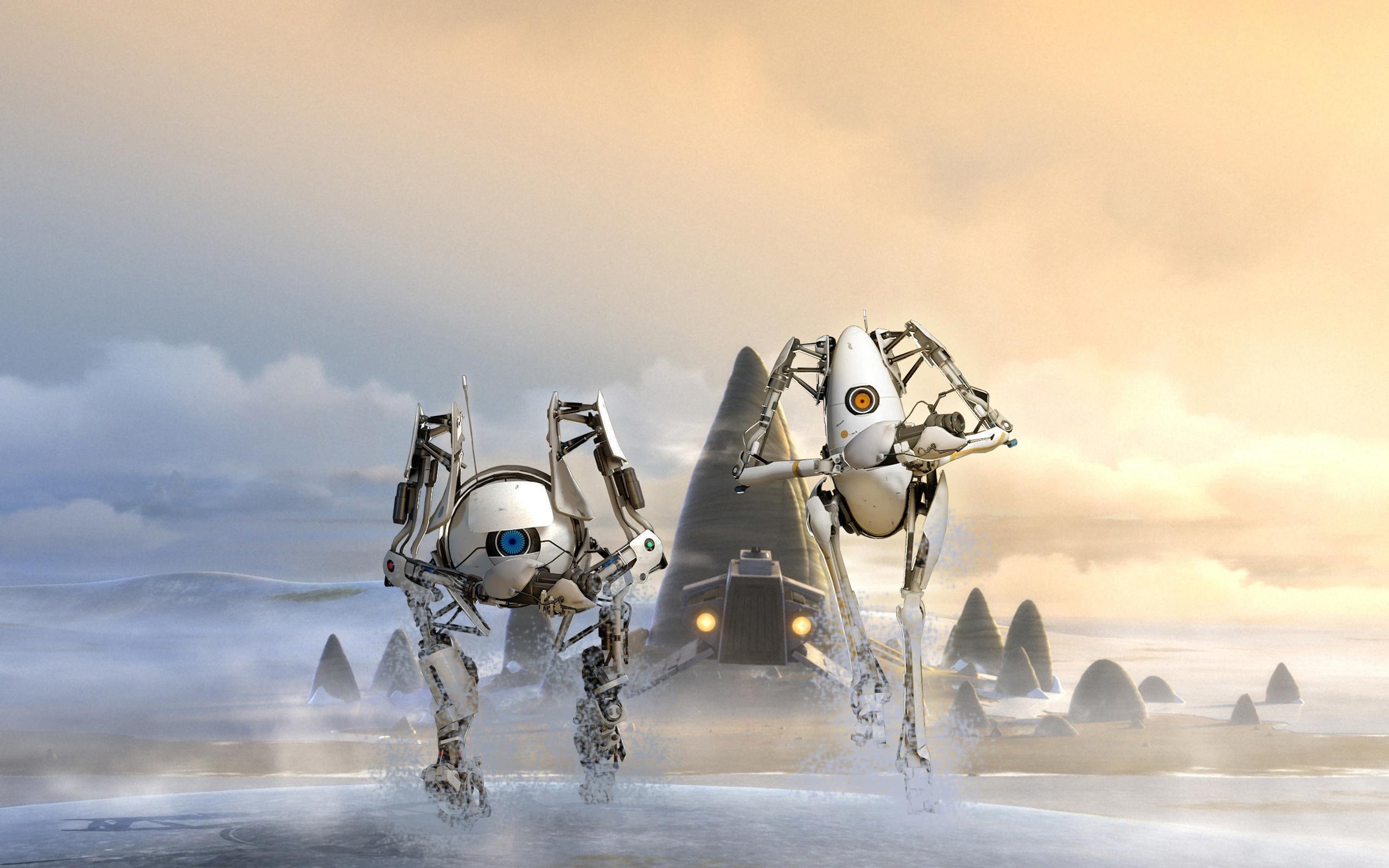 2560x1600 Portal Robots Atlas P Body HD wallpaper