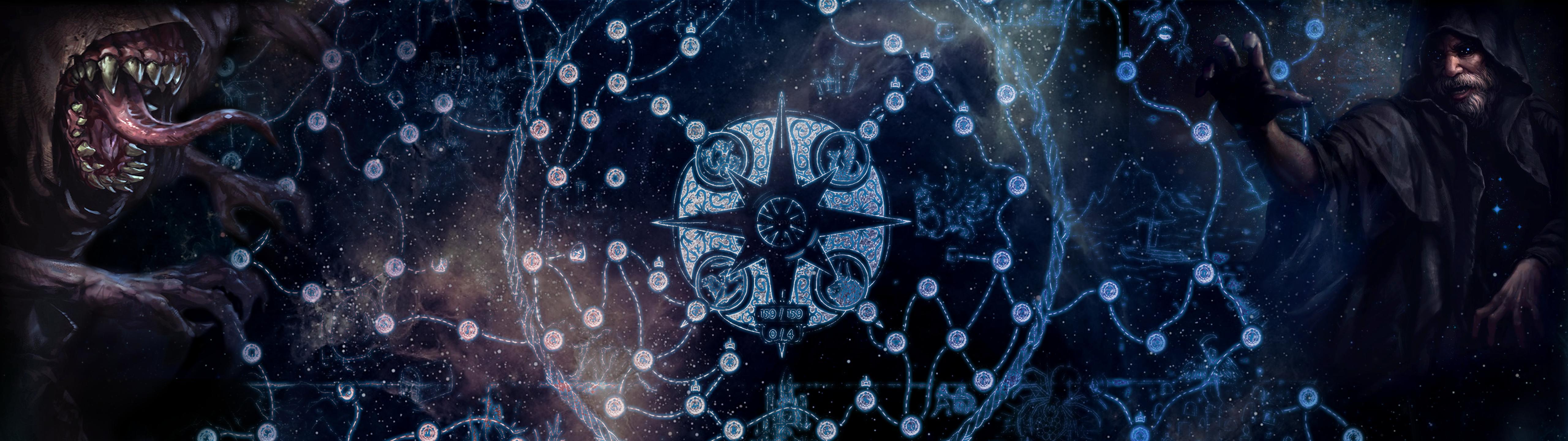 5120x1440 Elder & Shaper Wallpaper With Atlas Map Made By My Friend U Aquilaxx: Pathofexile