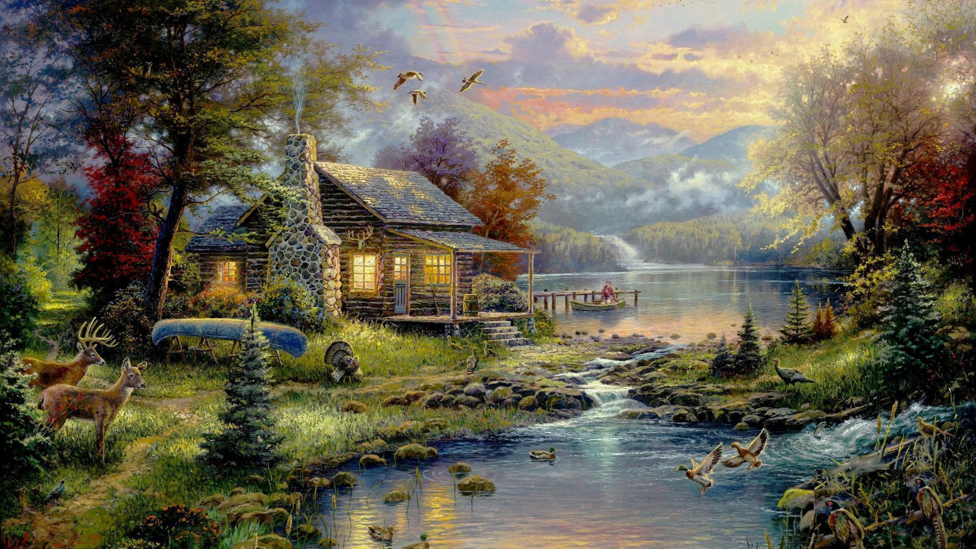 1920x1080 Hd Landscape Painting Wallpaper Painting HD Wallpaper