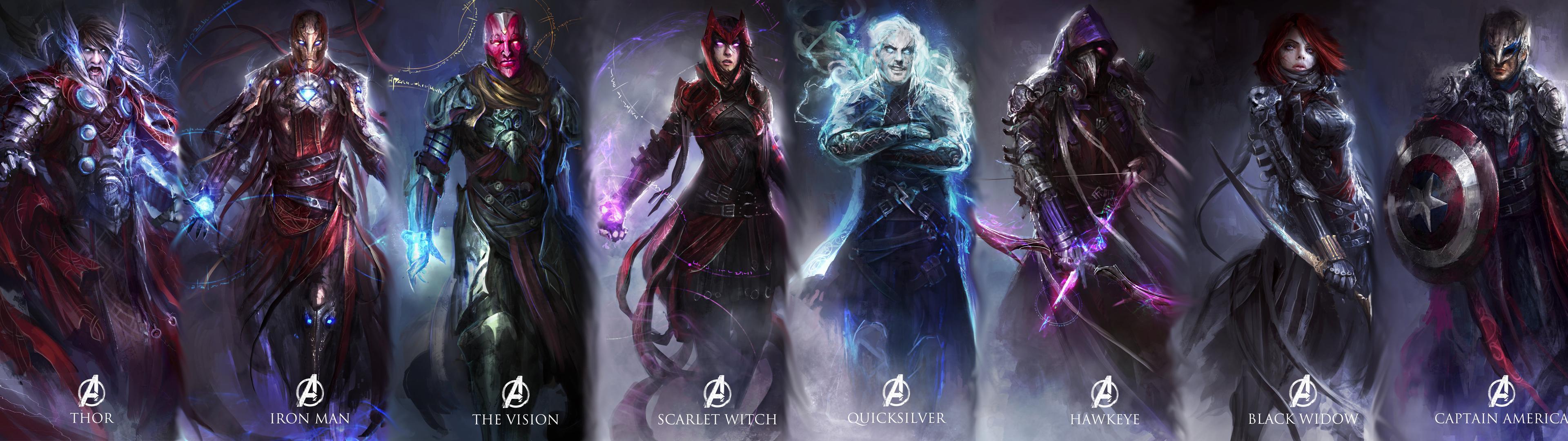 3840x1080 The Avengers: multiwall
