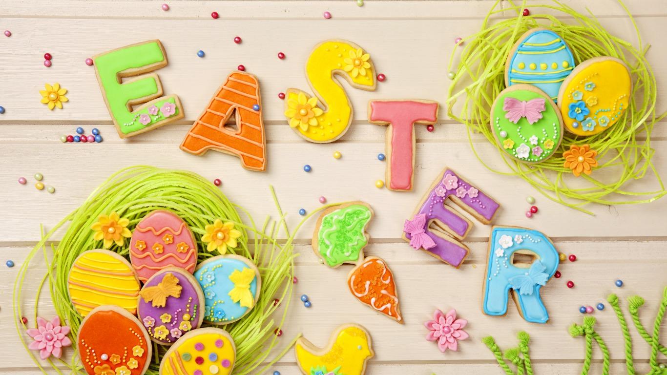1366x768 Happy Easter Wallpaper HD