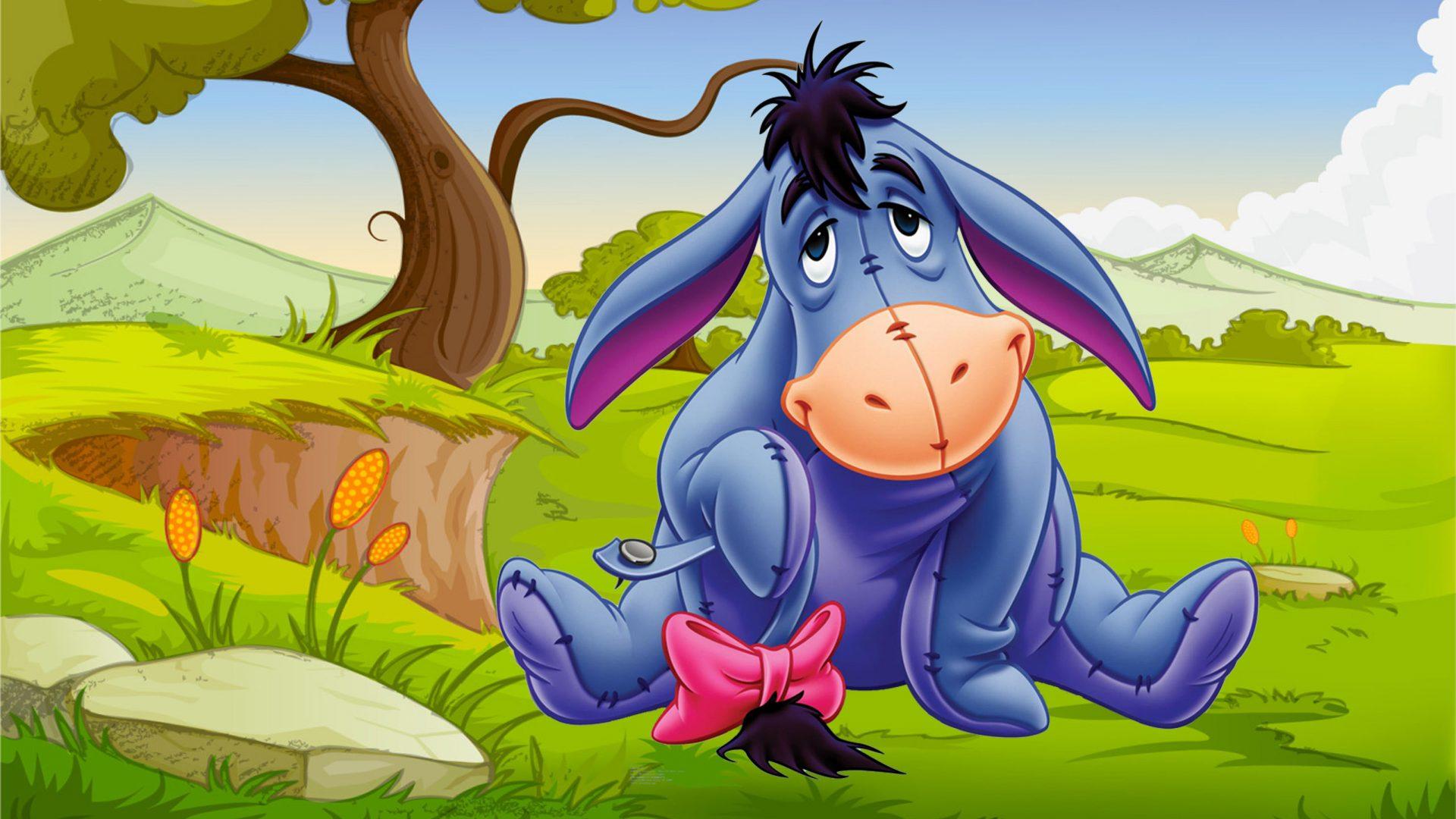 1920x1080 Eeyore Gray Donkey Winnie The Pooh Cartoons HD Wallpaper For Deskx1600 :