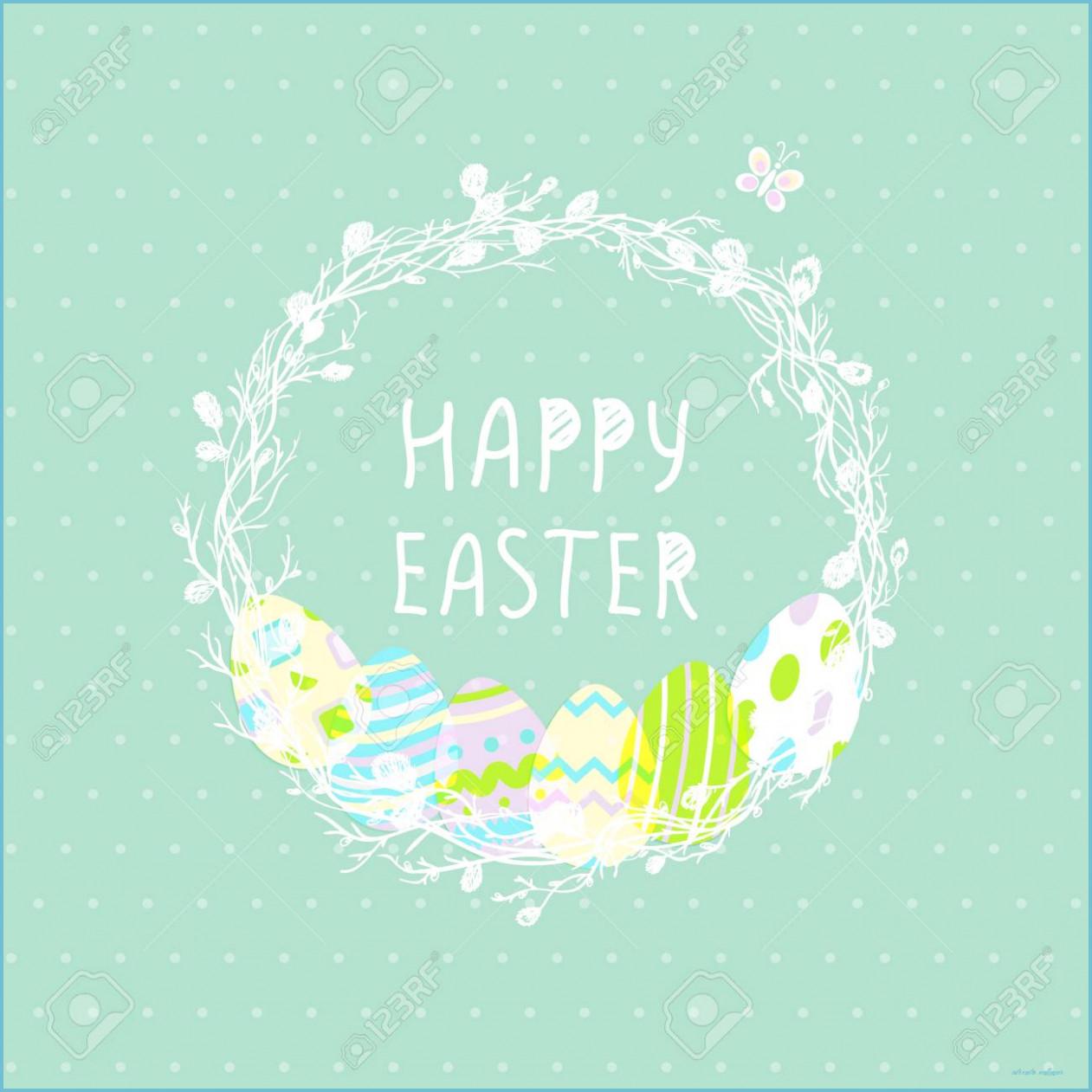 1261x1261 Cute Easter Eggs In A Wicker Nest, Greeting Card On A Blue Background Easter Wallpaper