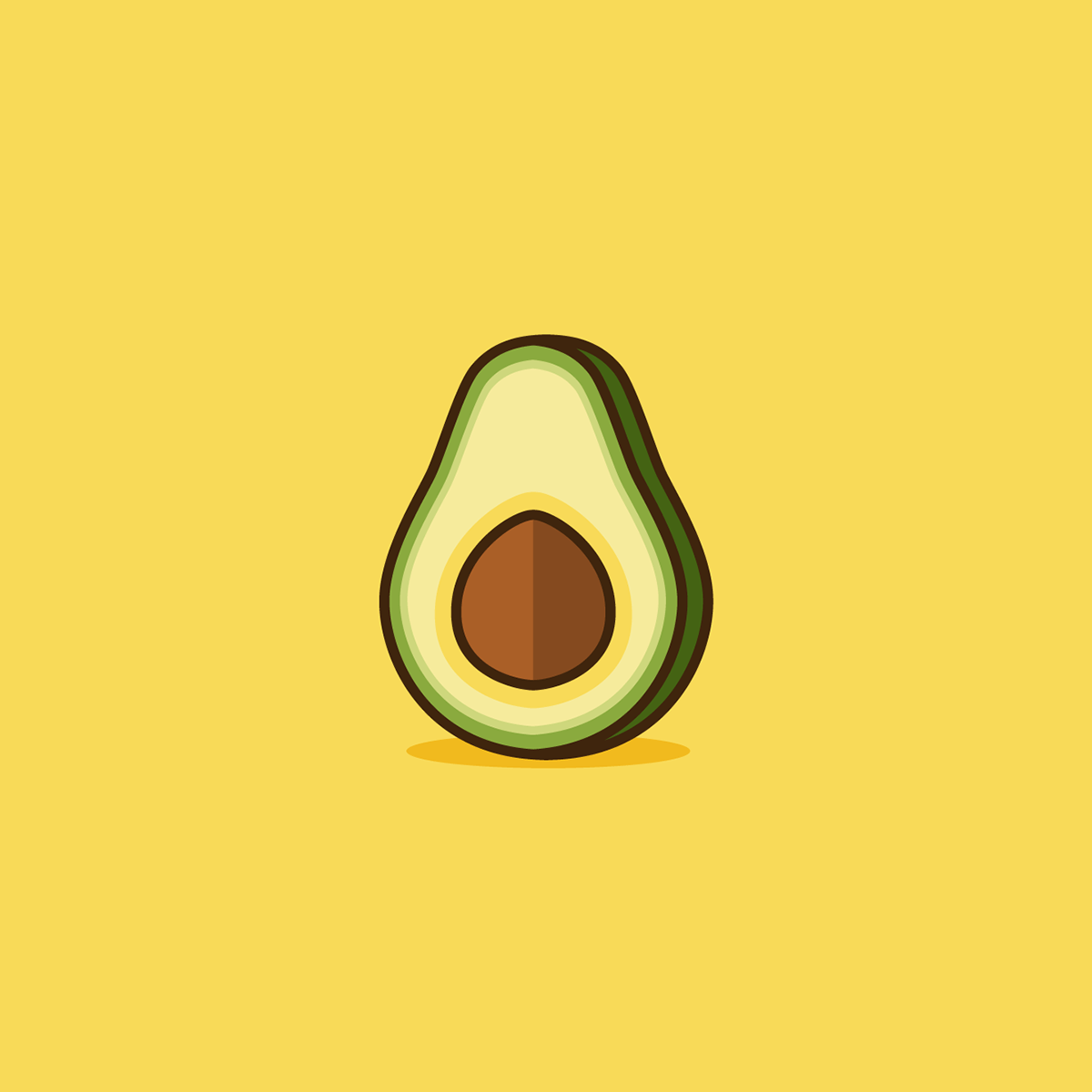 1200x1200 Icon. Avocado cartoon, Fruit icons, Cute avocado