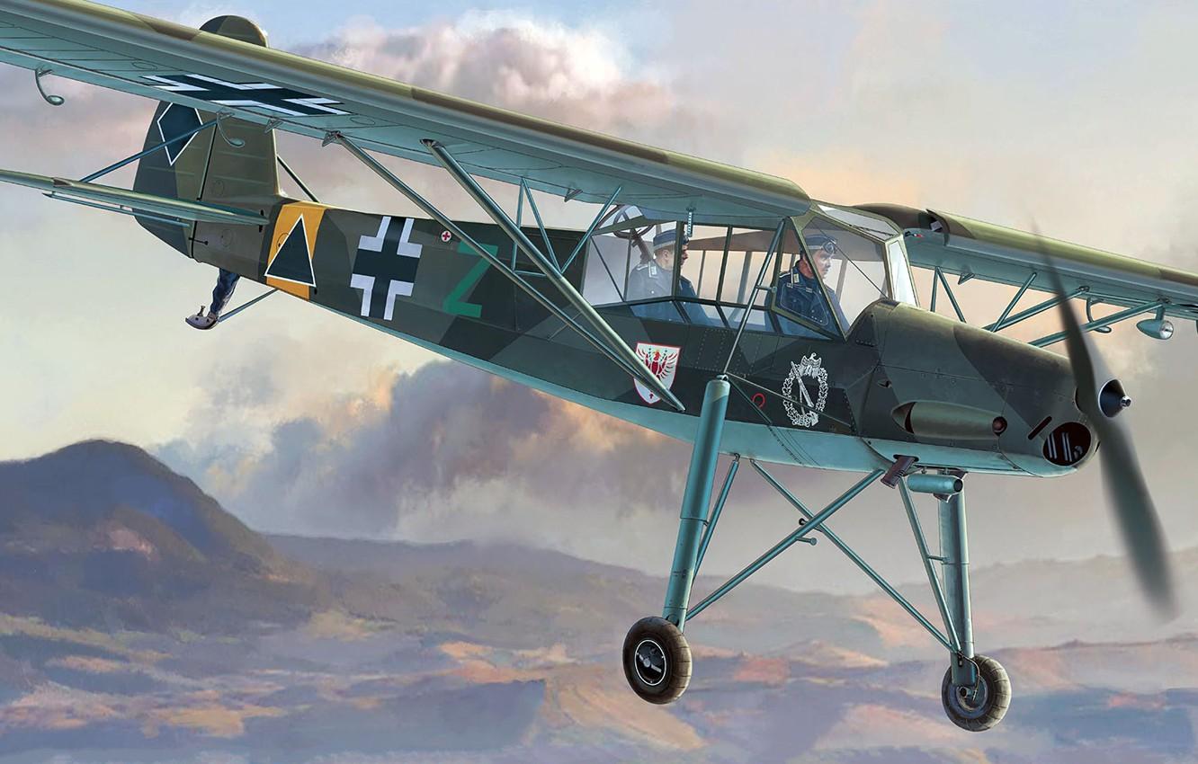 1332x850 Wallpaper scout, Luftwaffe, Fi Fieseler, Storch, small German plane, liaison aircraft image for desktop, section авиация