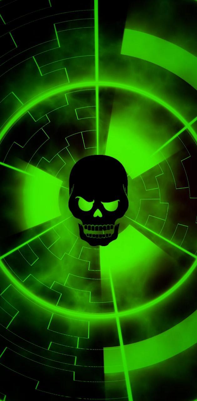 630x1280 Green Biohazard wallpaper