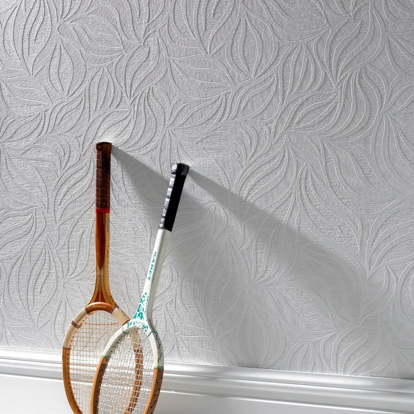 1428x1428 Graham and Brown 18390 Eden Wallpaper White, 20.5 x 396 inches