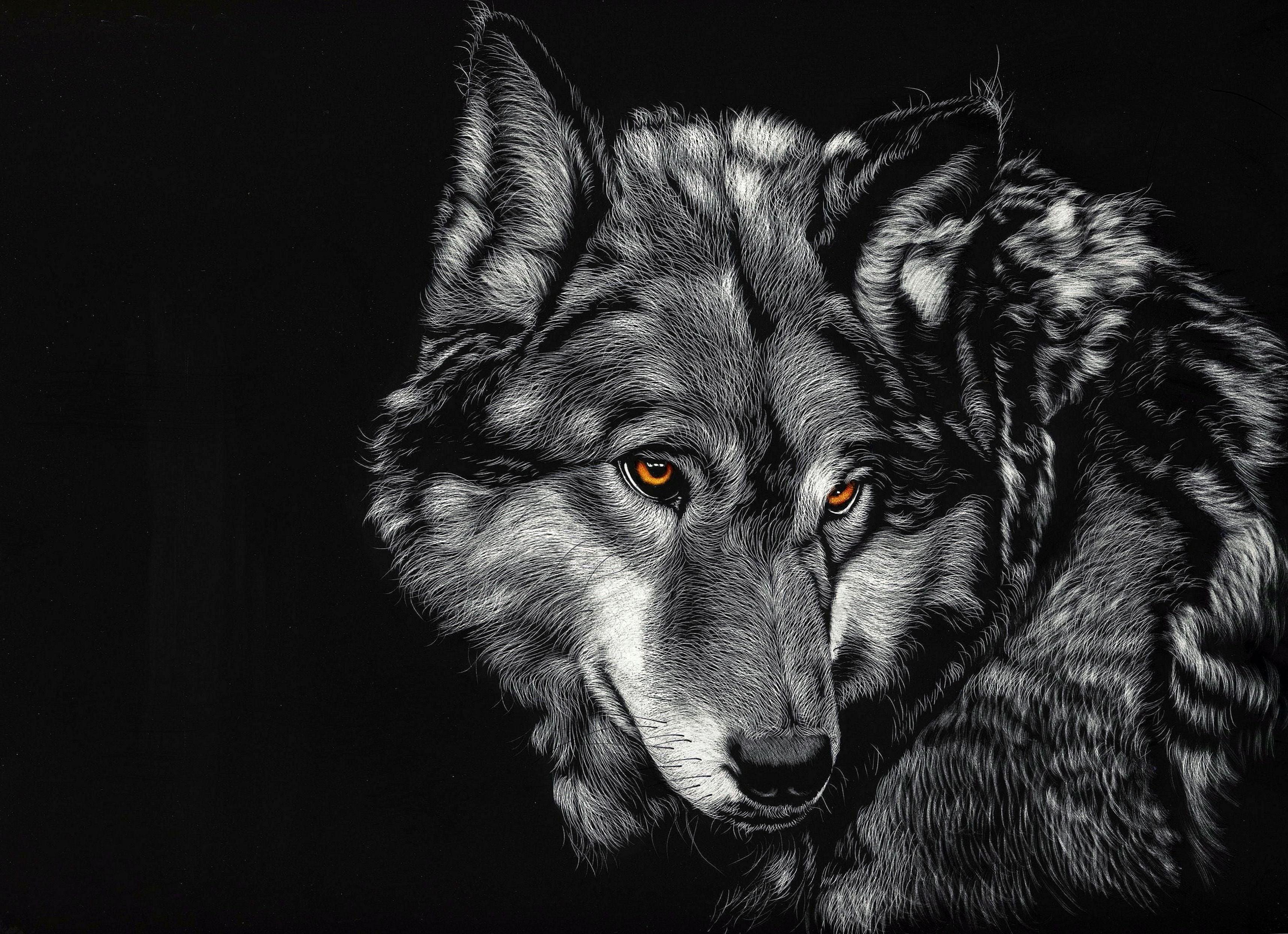 3436x2491 Wallpaper Wolf