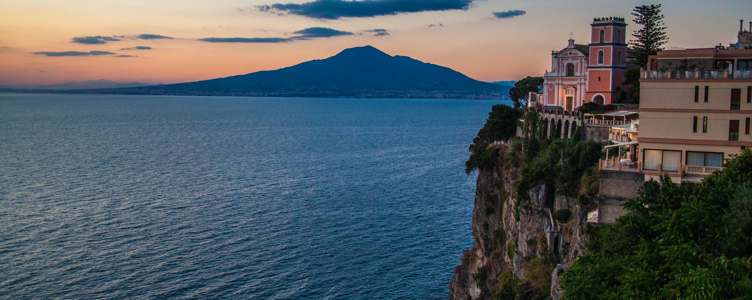 2560x1024 Desktop Wallpaper Amalfi, Coast, Italy, Sunset, 5k, HD Image, Picture, Background, Fa906c