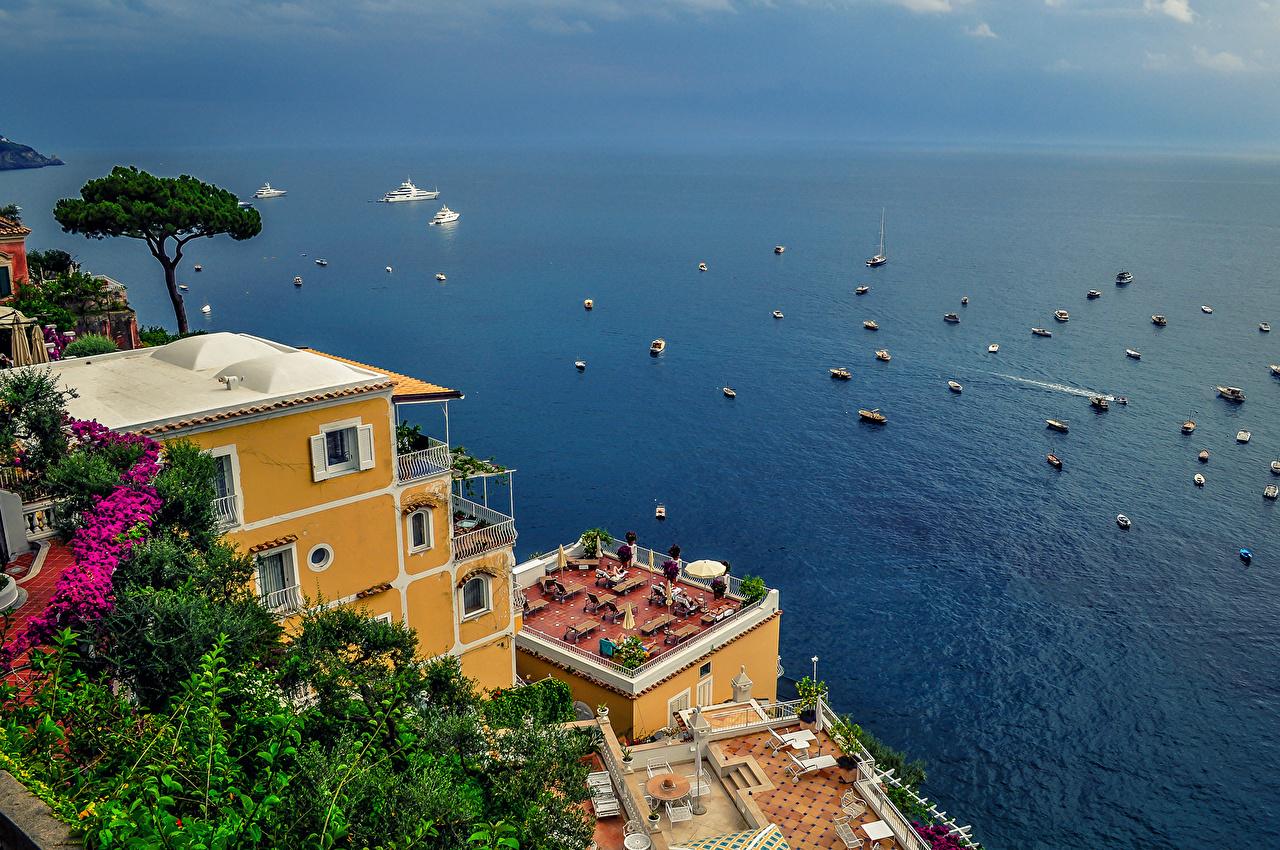 1280x850 Wallpaper Nature Italy Sea Amalfi Coast Houses