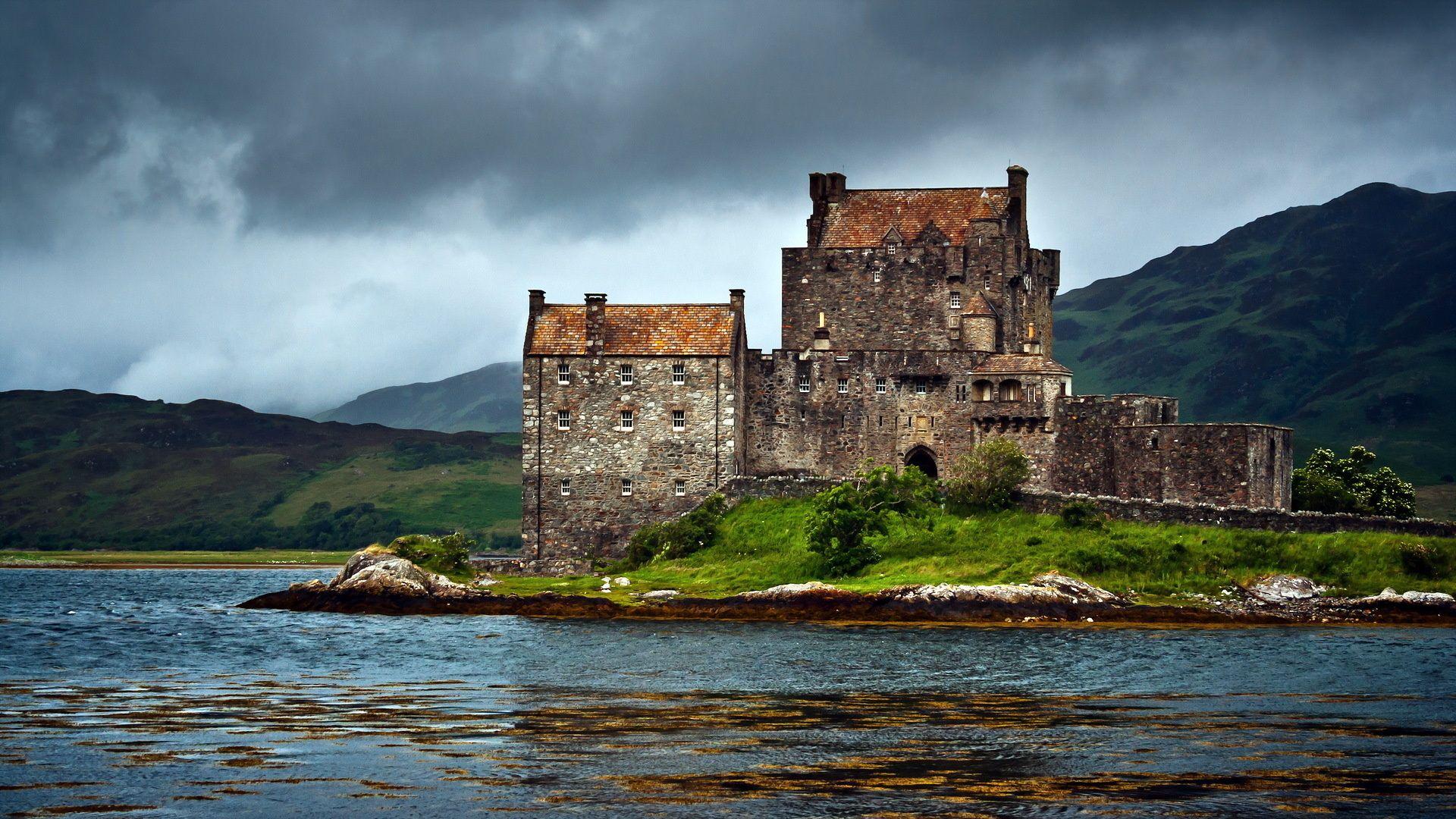 1920x1080 Lake scotland dornie castle united kingdom wallpaperx1080
