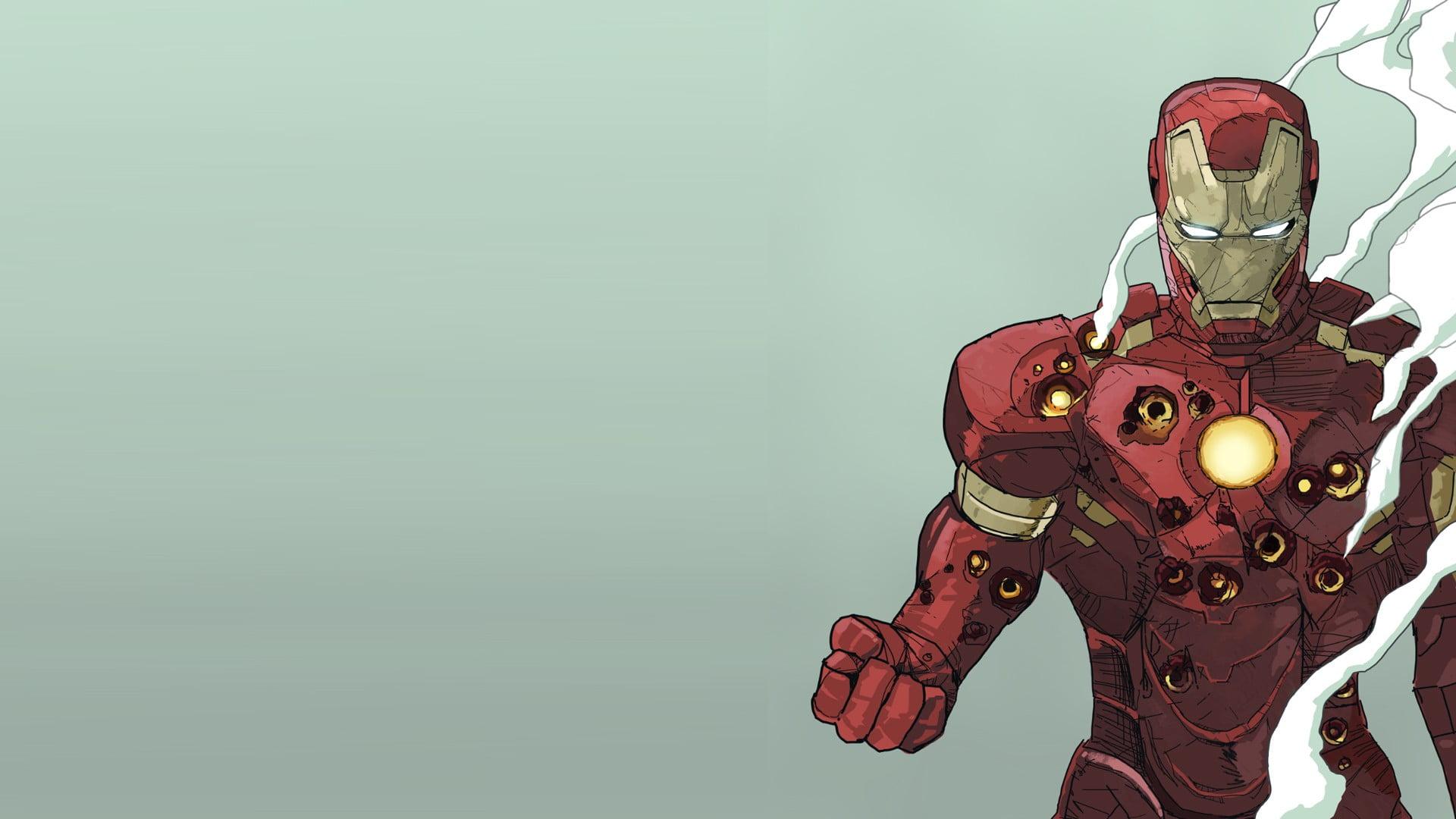 1920x1080 Iron Man digital wallpaper, Marvel Comics, copy space, machinery • Wallpaper For You HD Wallpaper For Desktop & Mobile
