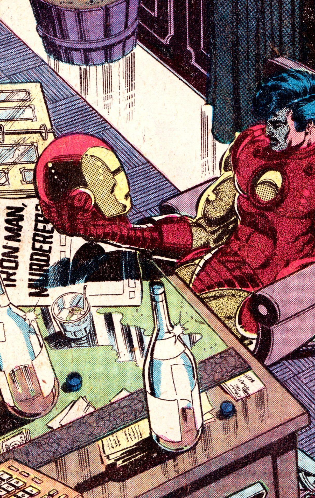 1215x1920 Vintage Iron Man Comic Wallpaper
