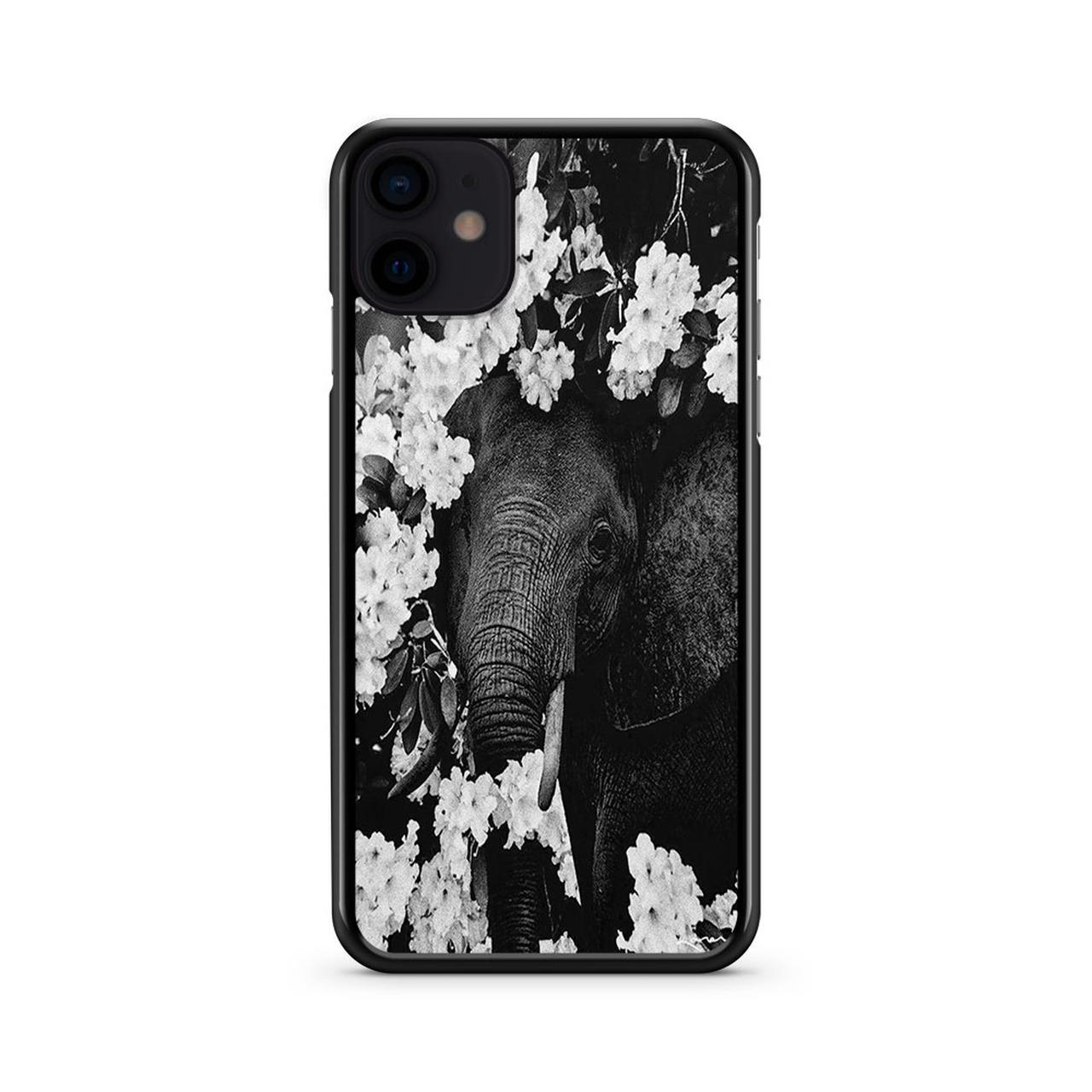 1280x1280 Wallpaper Of Black Flowers iPhone 12 Mini 2D Case